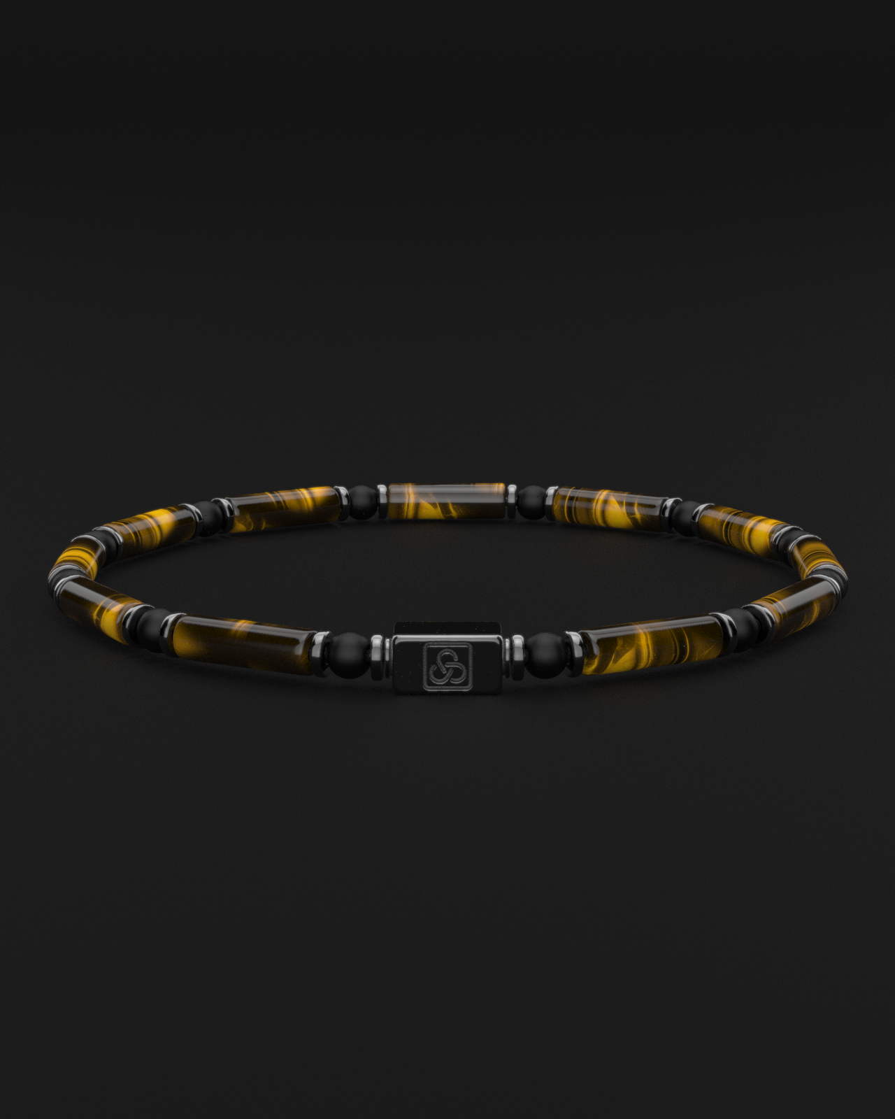 Tiger Eye + Onyx Matte Bracelet 4mm | PIPE