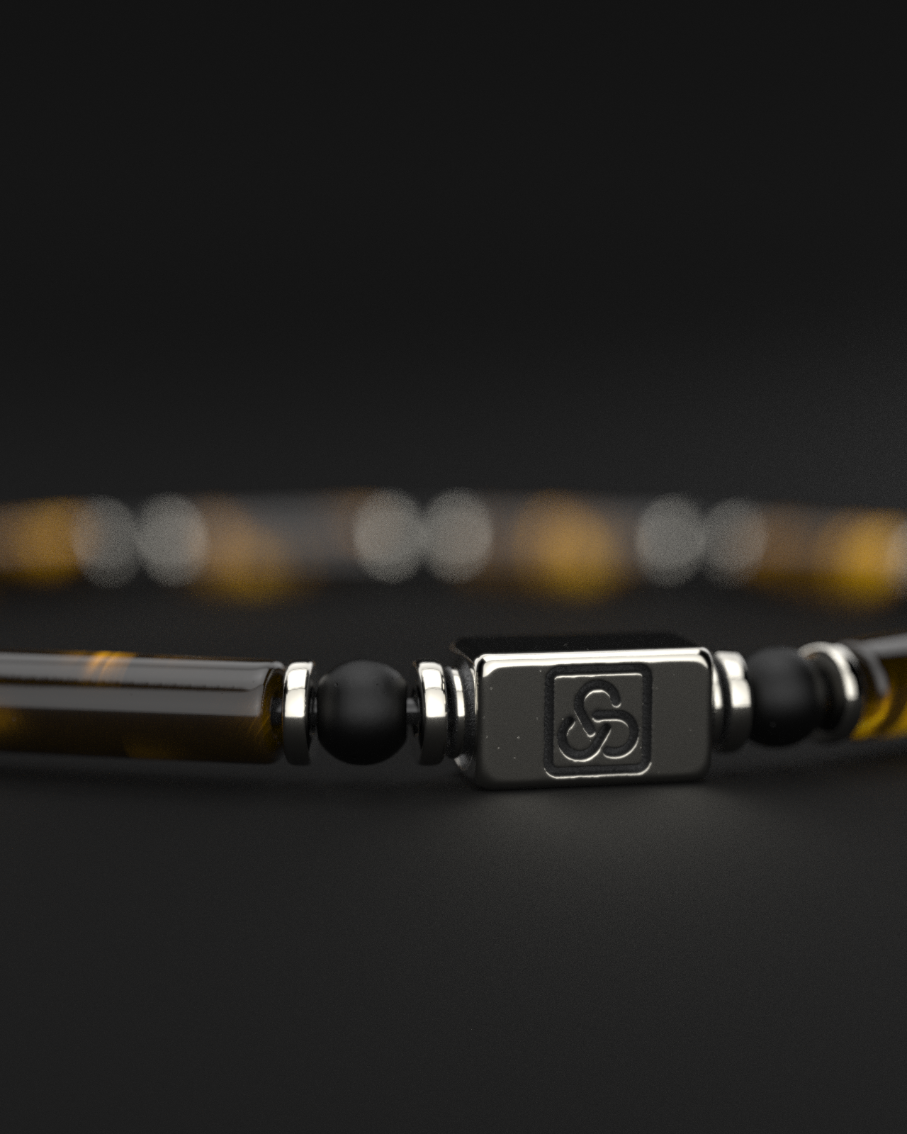 Tiger Eye + Onyx Matte Bracelet 4mm | PIPE