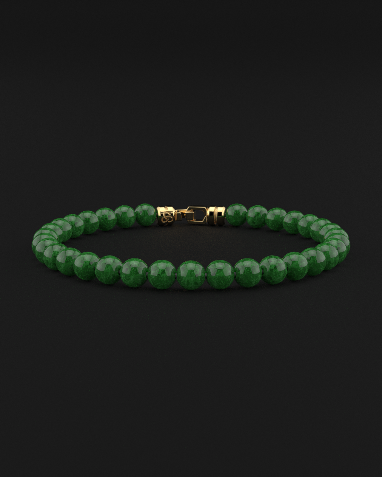 Emerald Jade Bracelet 6mm | VERTEX