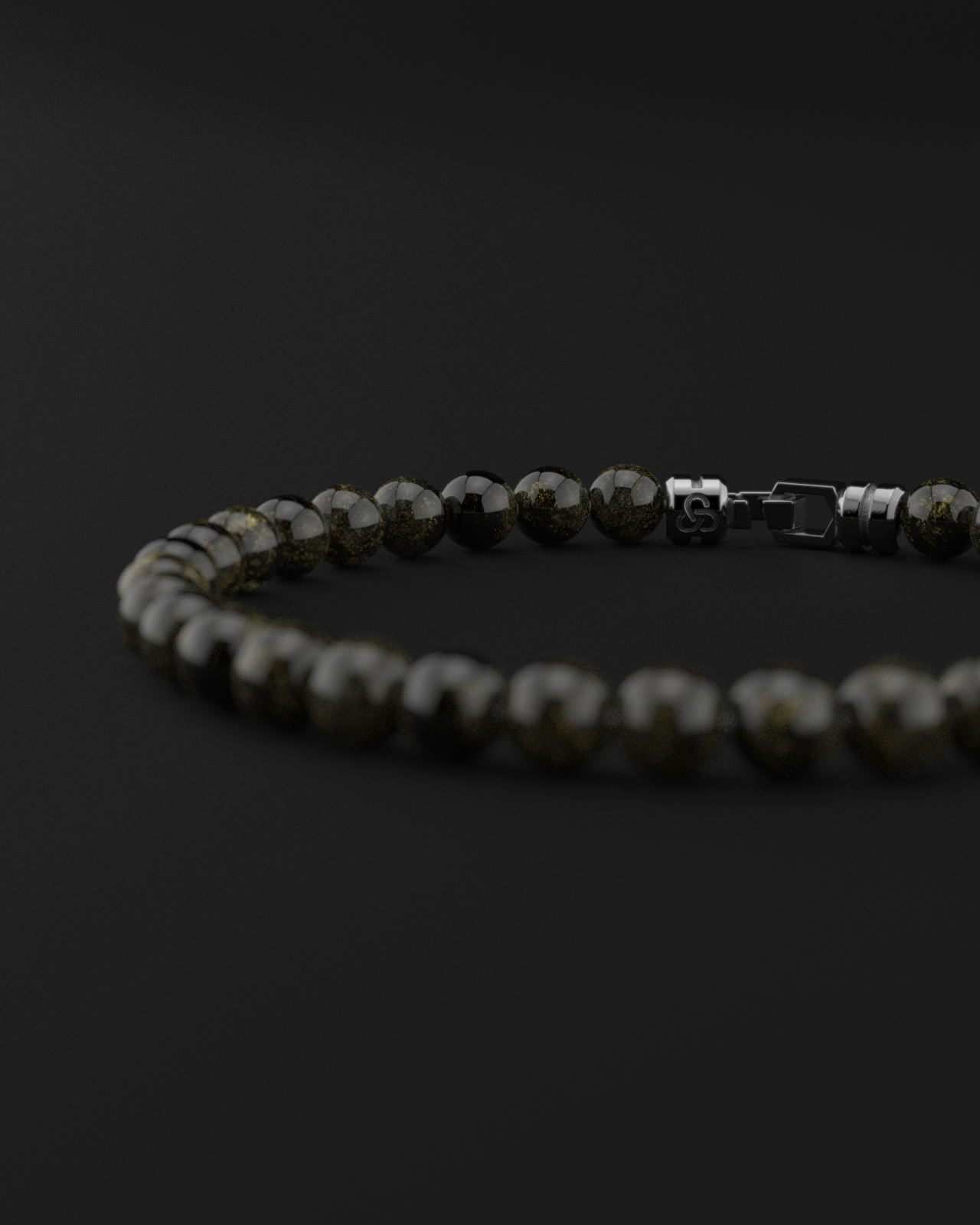 Obsidian Bracelet 6mm | VERTEX