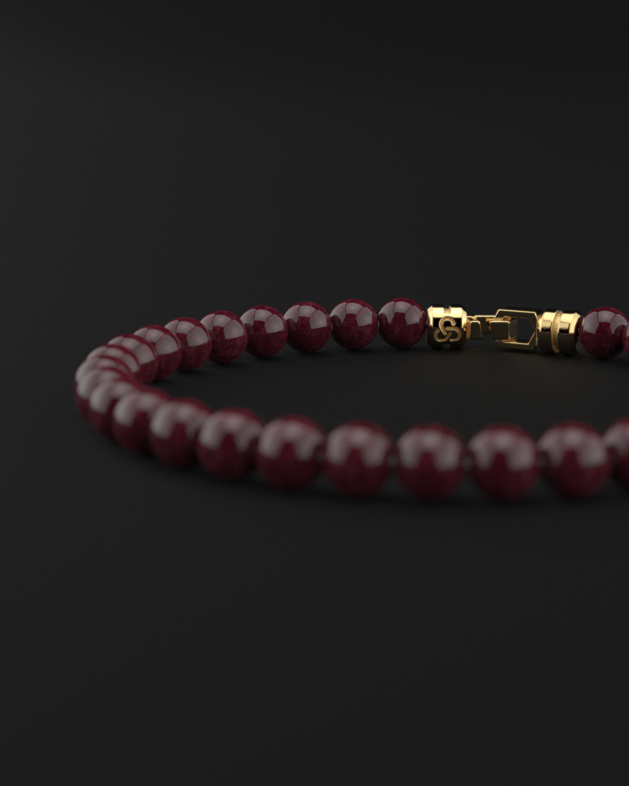 Red Garnet Bracelet 6mm | VERTEX