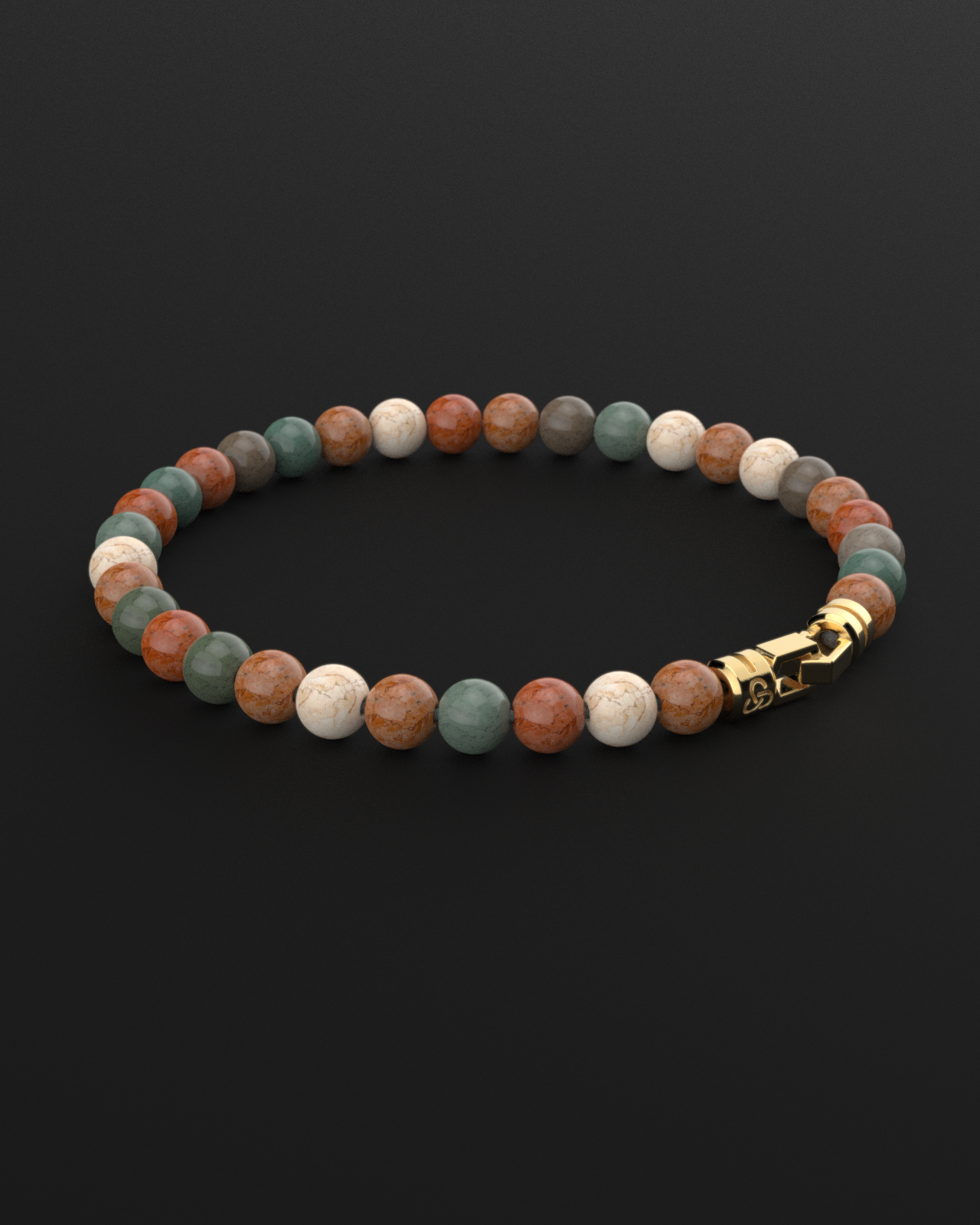 Ocean Agate Bracelet 6mm | VERTEX