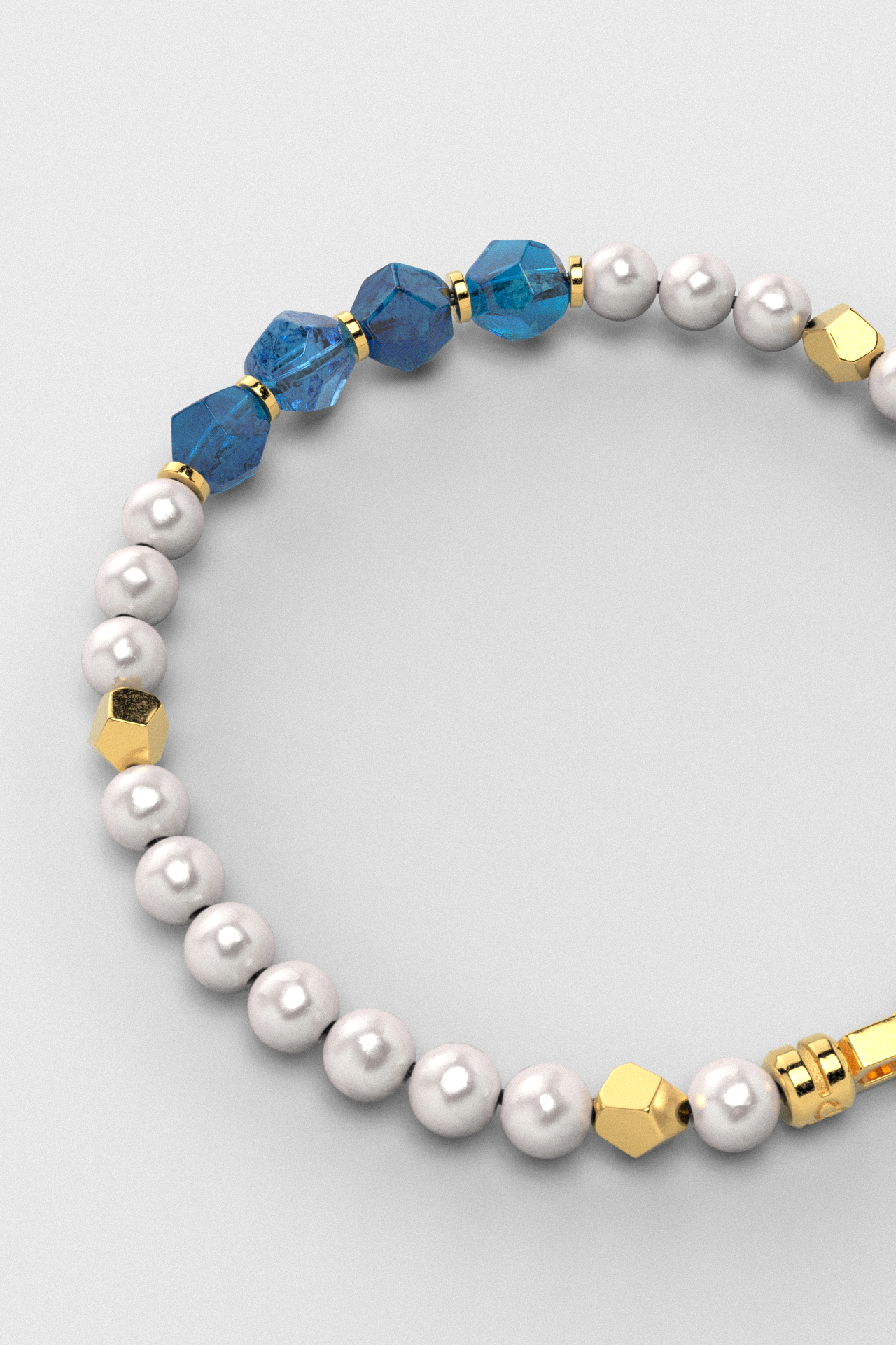 Blue Quartz Bracelet 6mm | VERTEX
