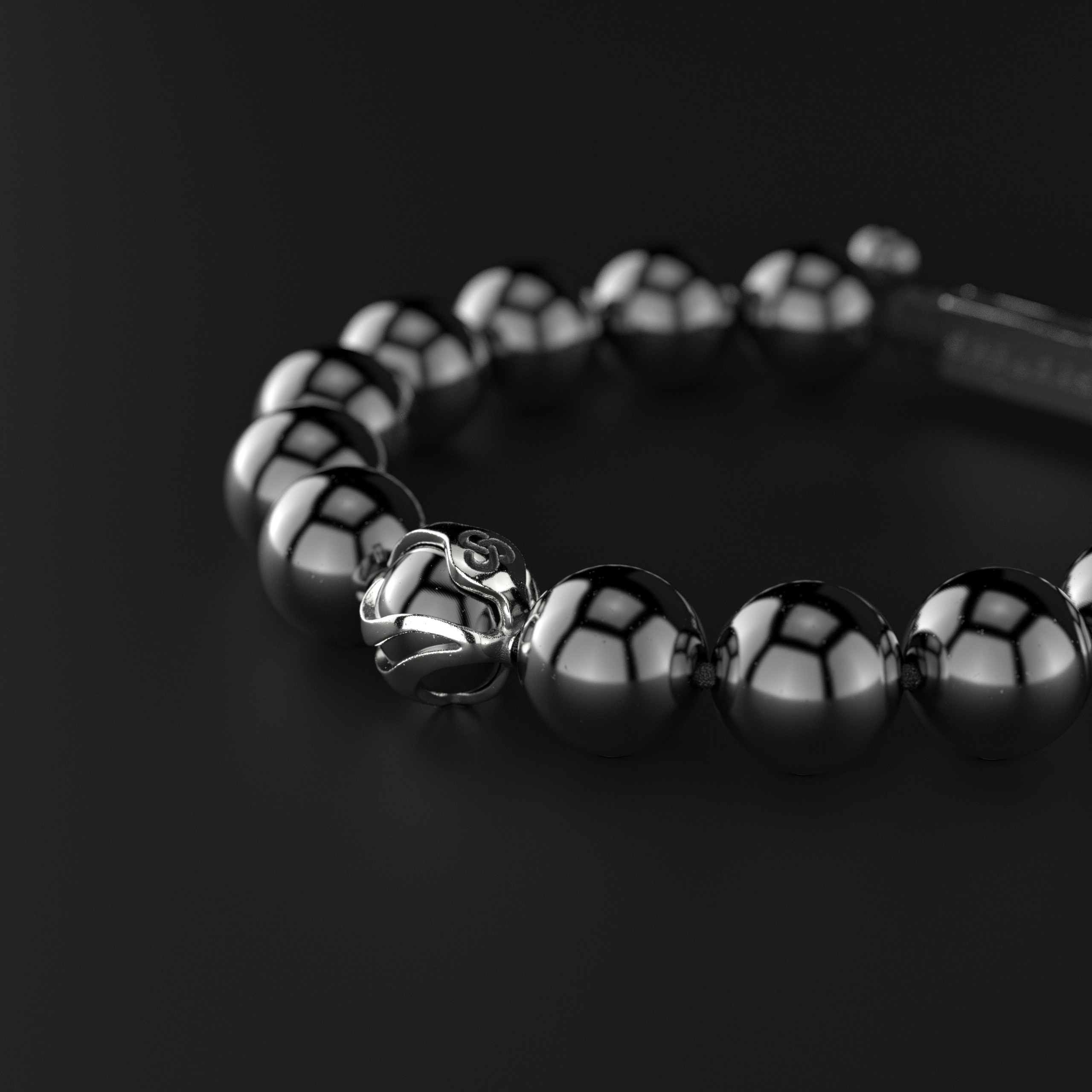 Hematite Bracelet 12mm | Waves