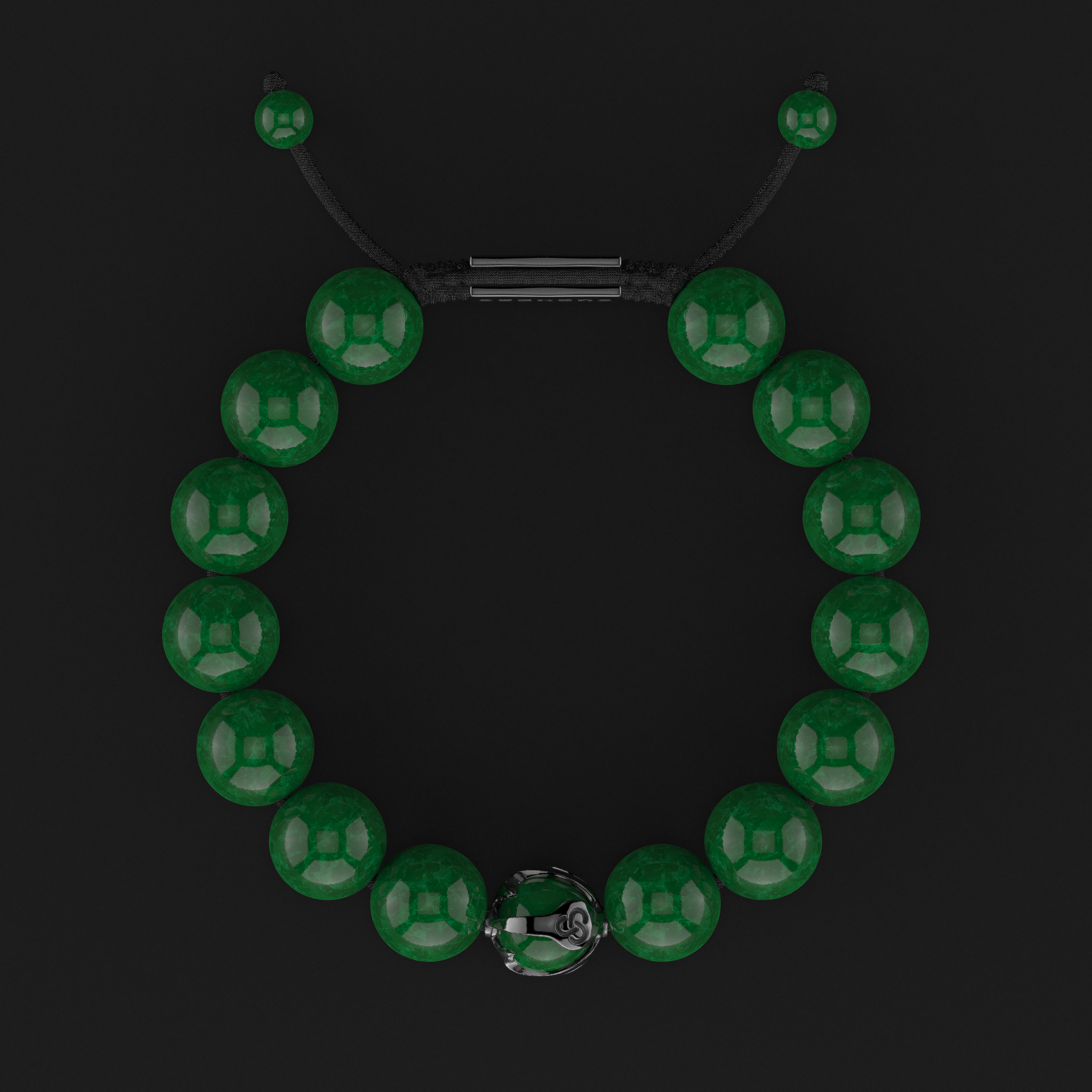 Emerald Jade Bracelet 12mm | Waves