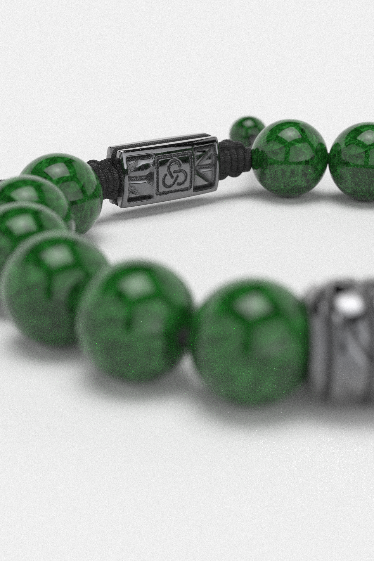 Emerald Jade Bracelet 12mm | Woven