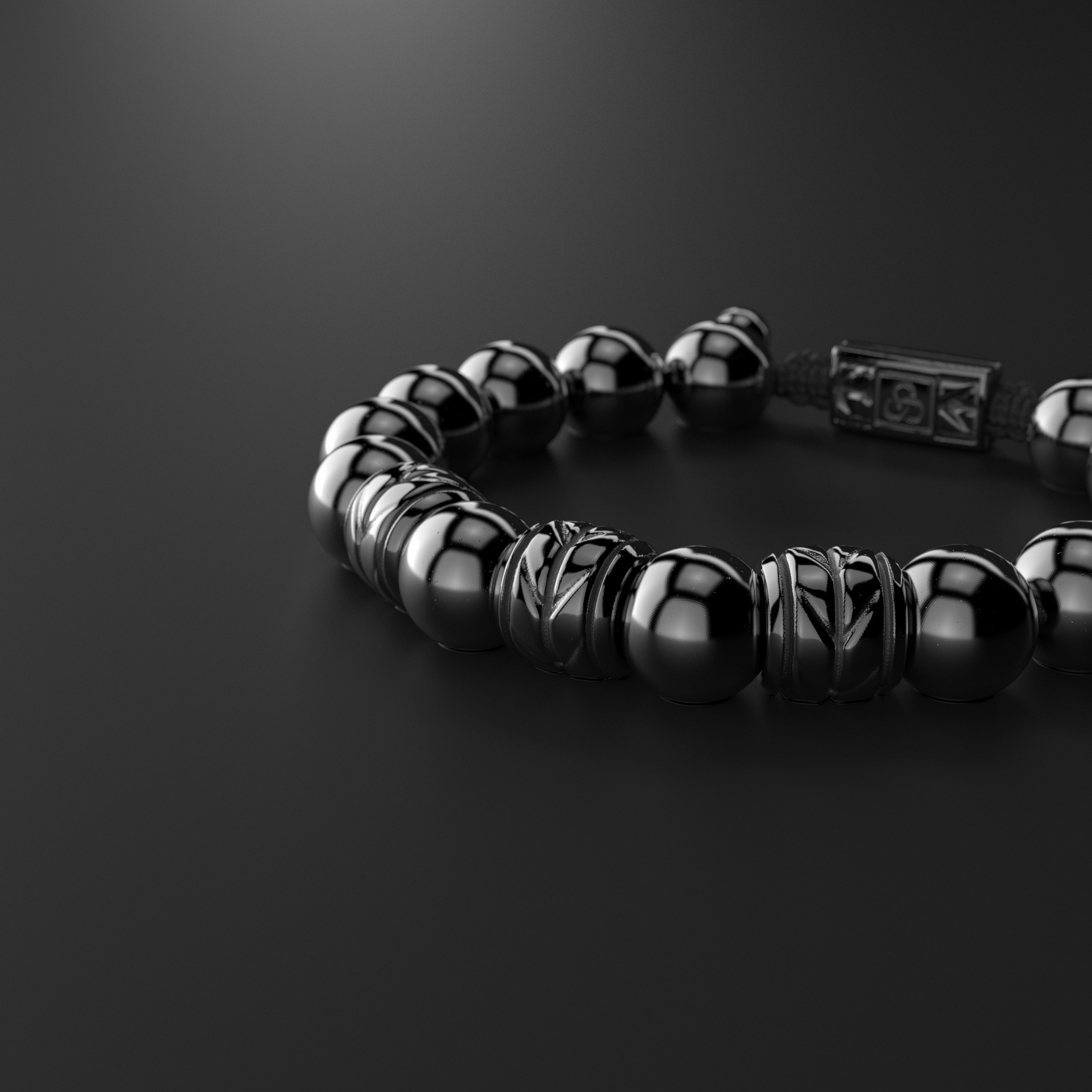 Hematite Bracelet 12mm | Woven