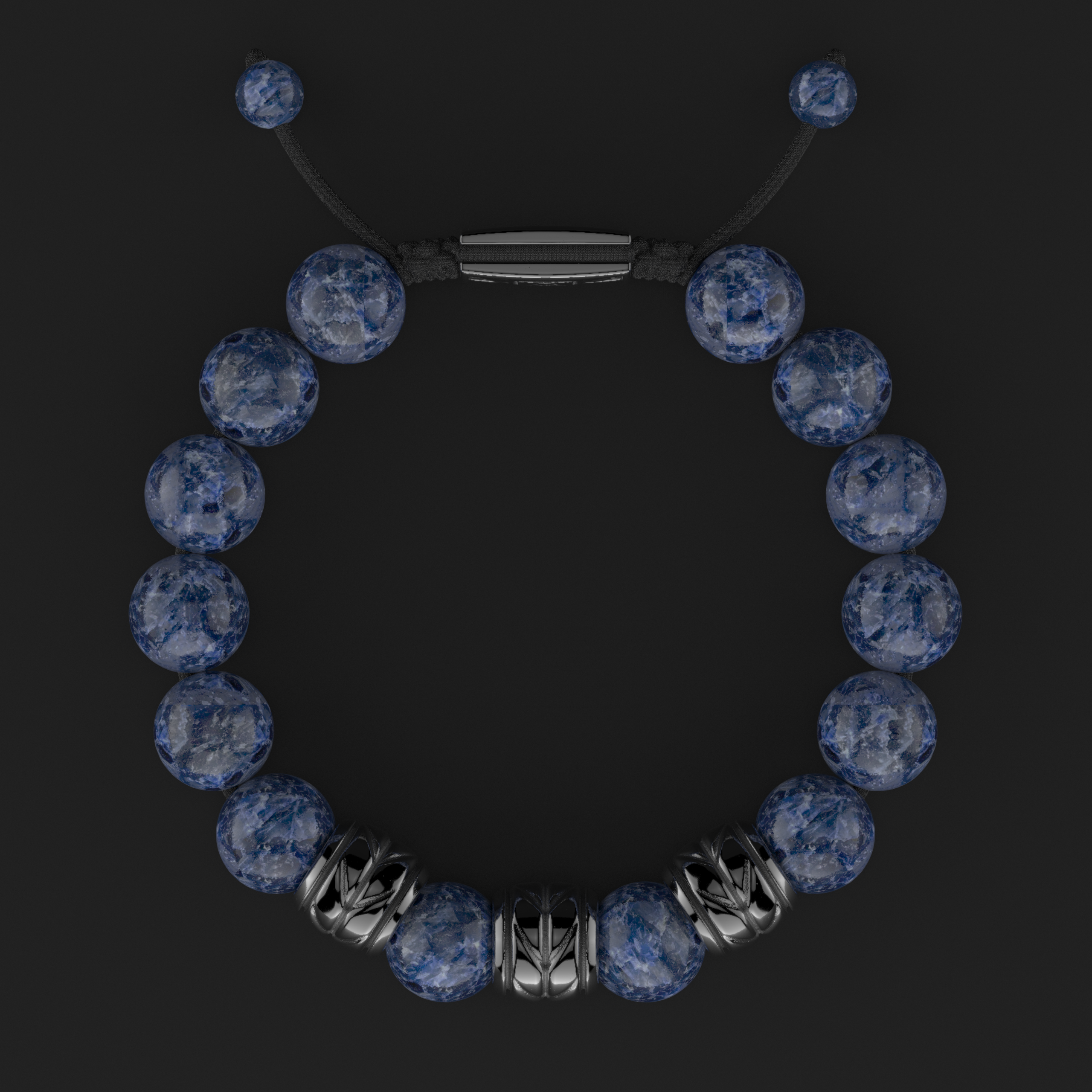 Sodalite Bracelet 12mm | Woven