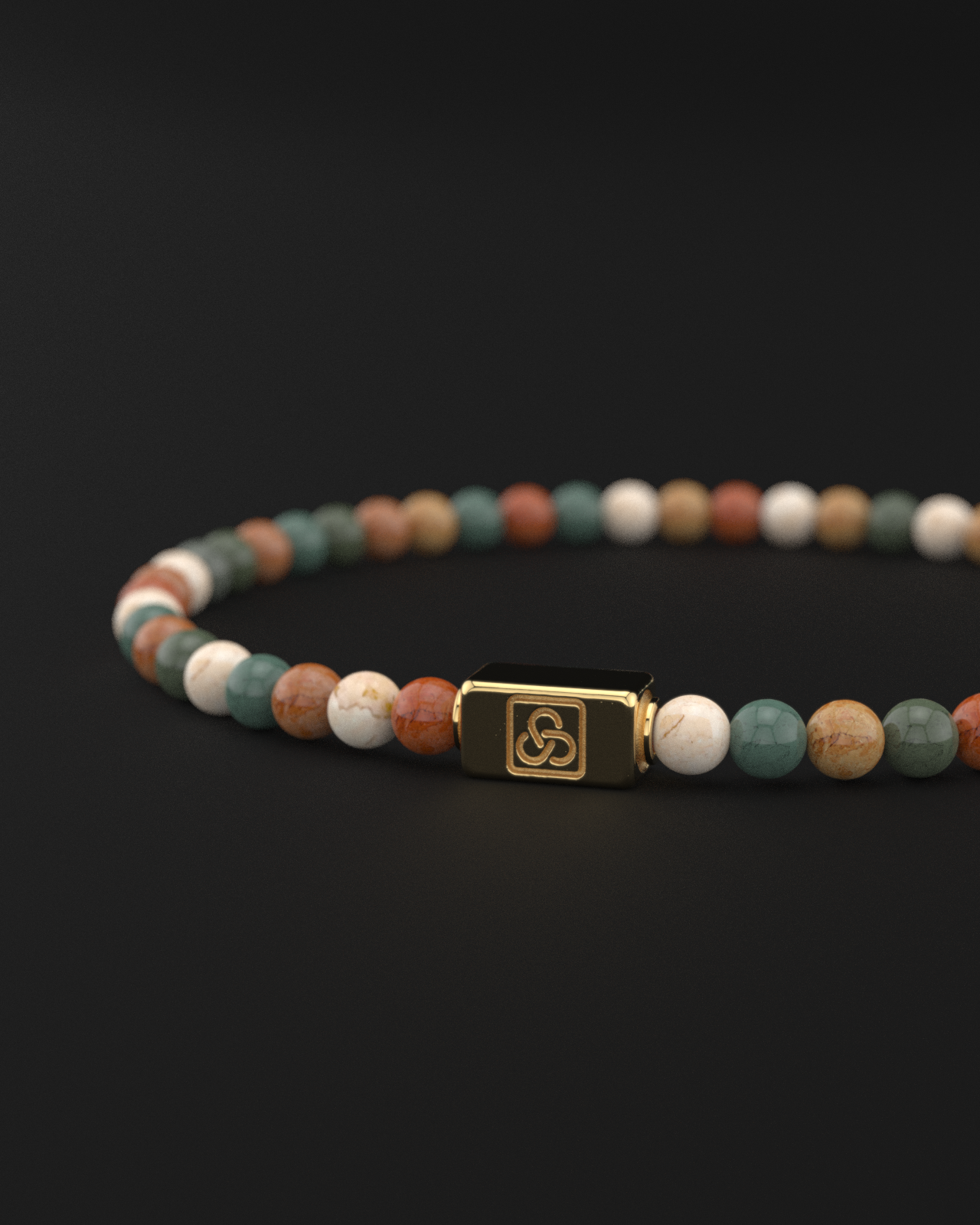 Ocean Agate Bracelet 4mm | Essential