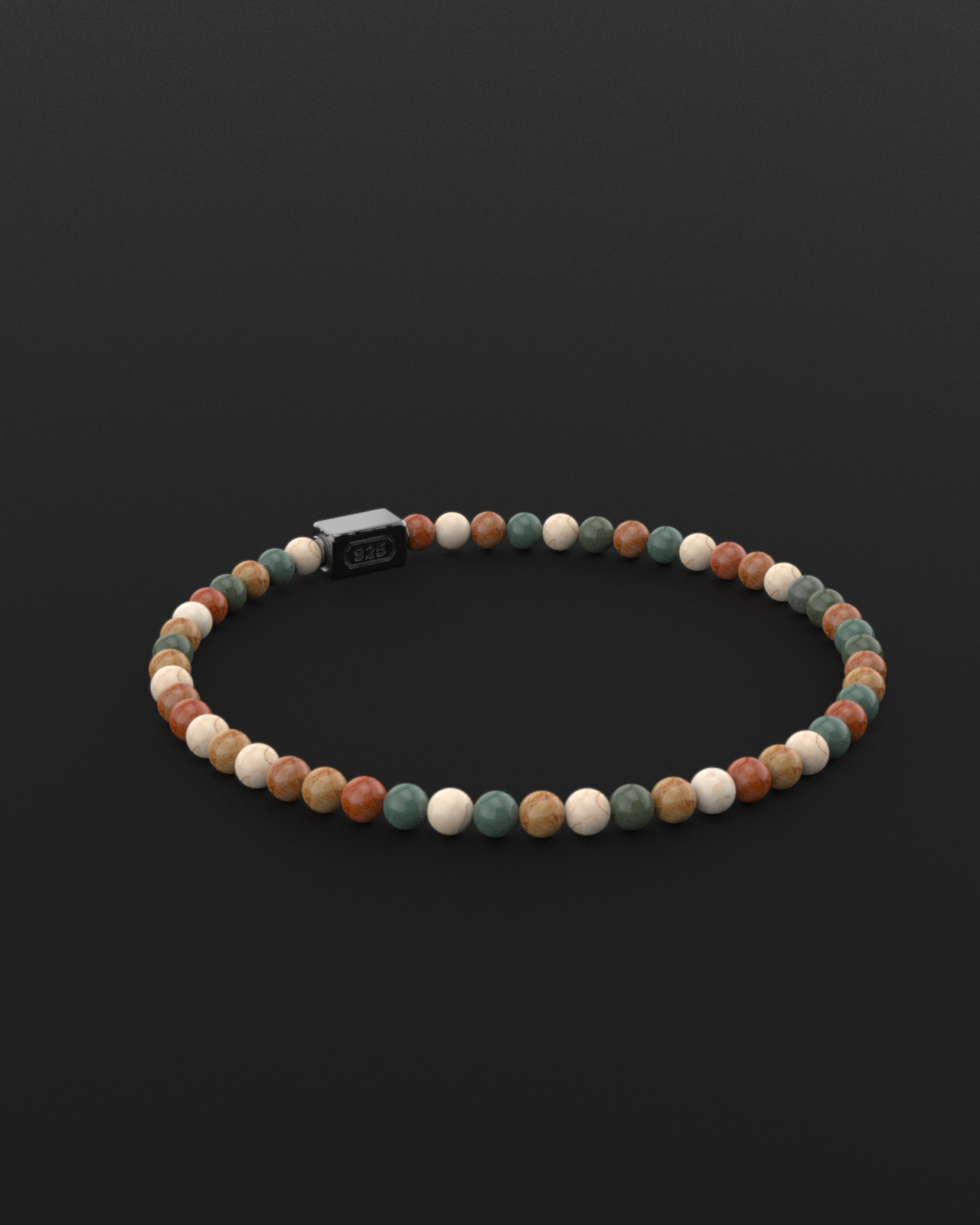 Ocean Agate Bracelet 4mm | Essential