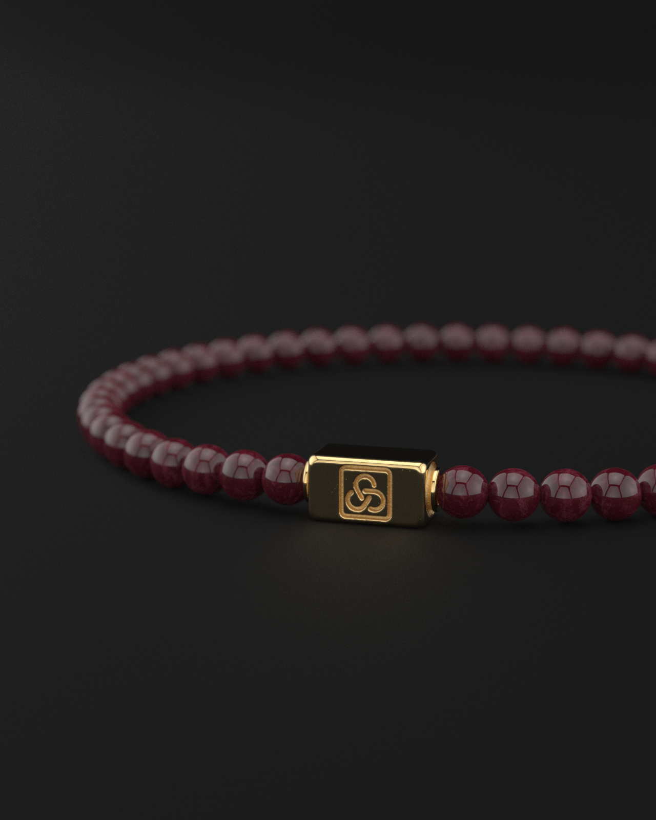 Red Garnet Bracelet 4mm | Essential