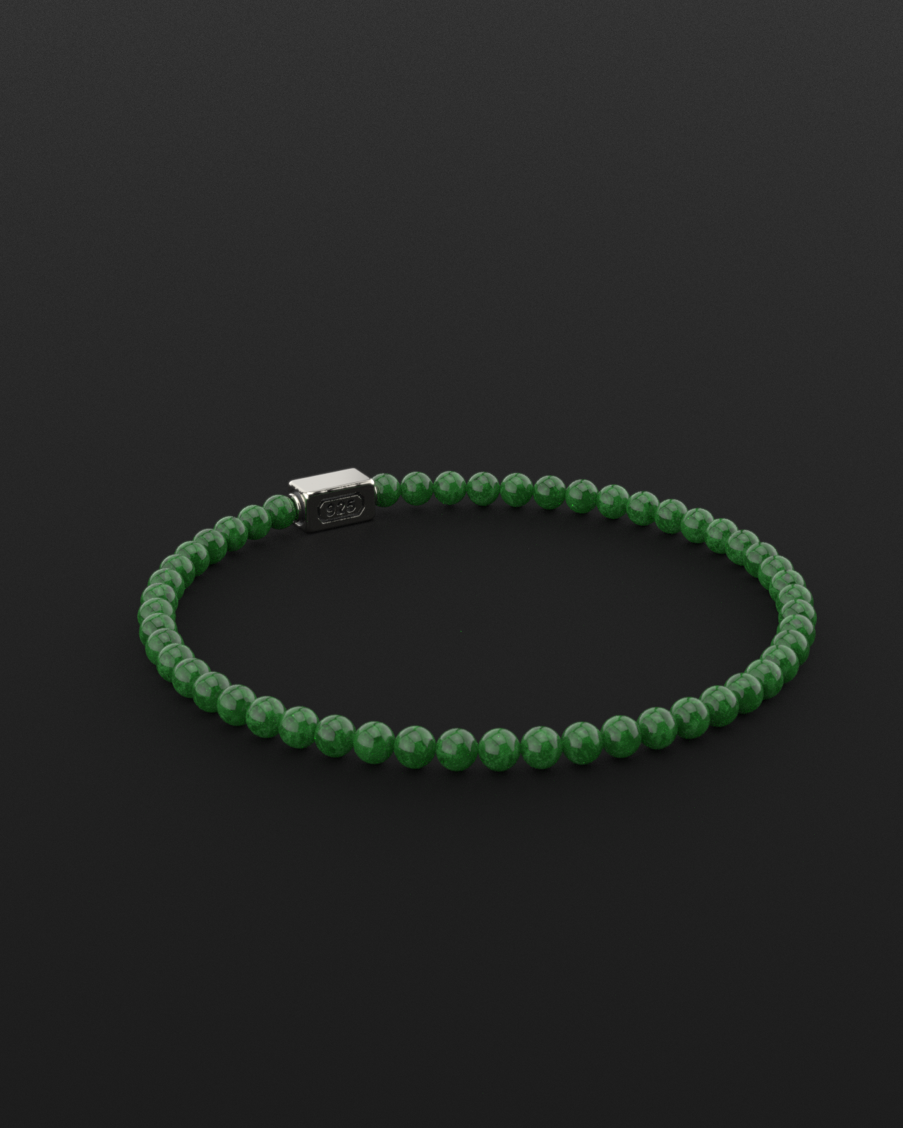 Emerald Jade Bracelet 4mm | Essential