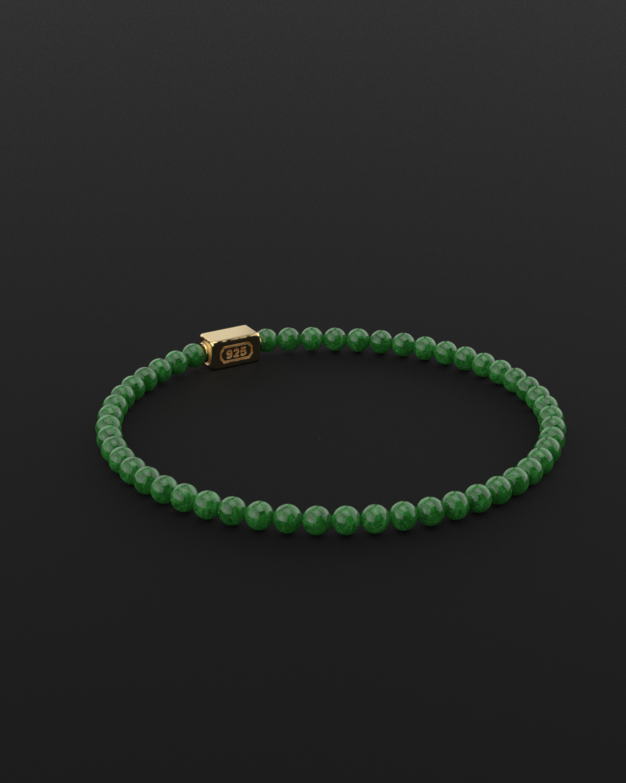 Emerald Jade Bracelet 4mm | Essential