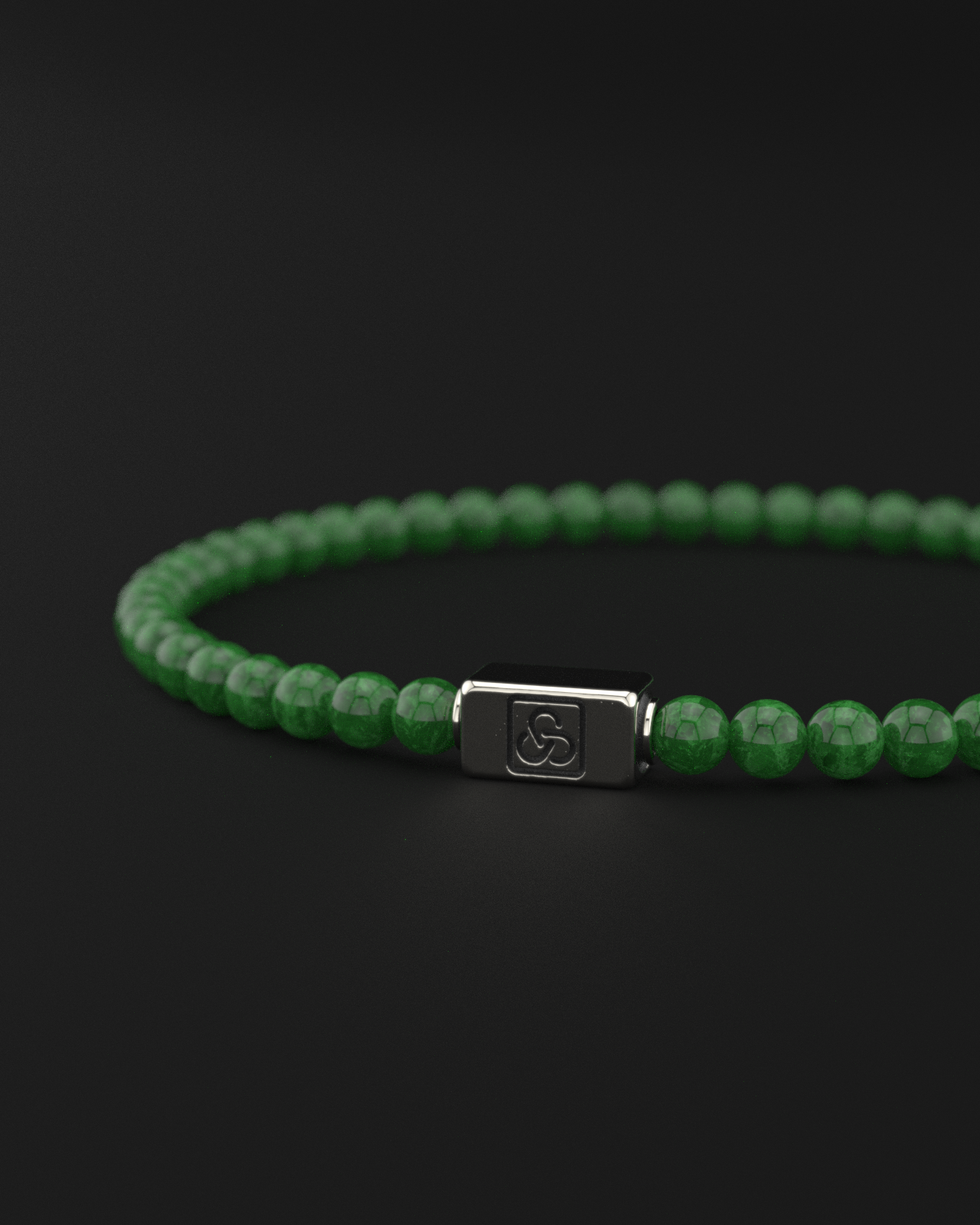 Emerald Jade Bracelet 4mm | Essential