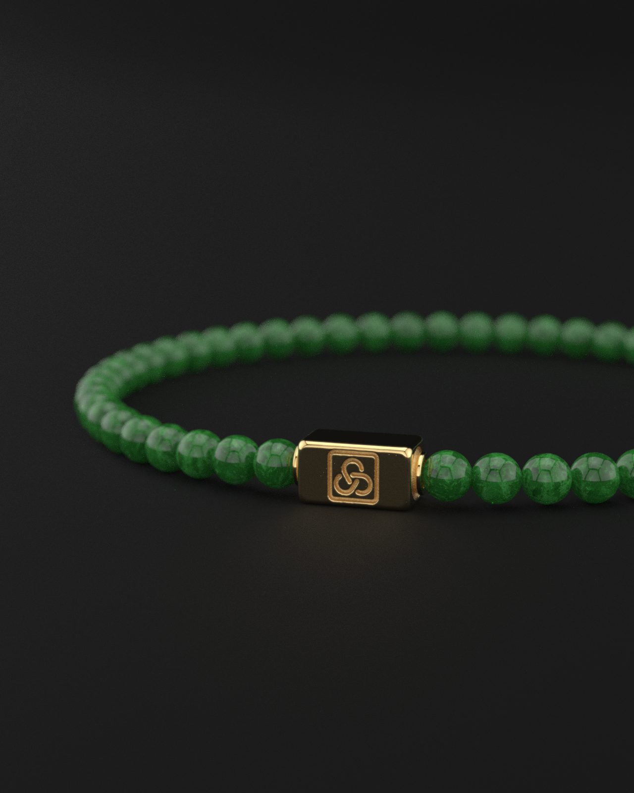 Emerald Jade Bracelet 4mm | Essential