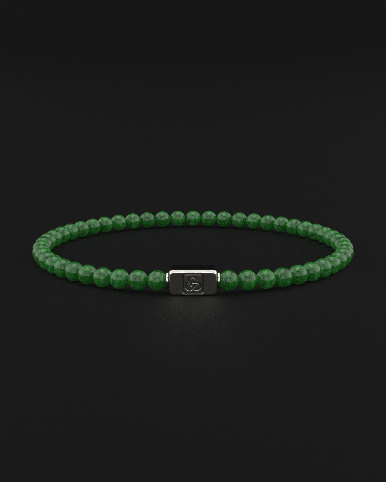 Emerald Jade Bracelet 4mm | Essential