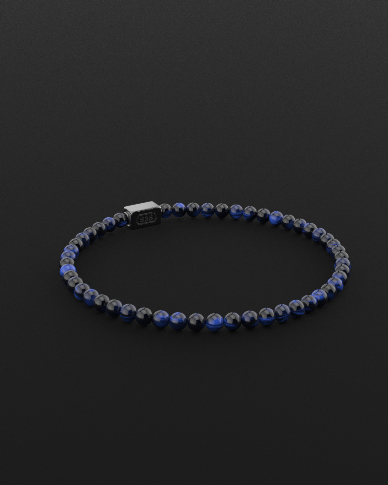 Bracciale Occhio di Tigre Blu 4mm | Essenziale