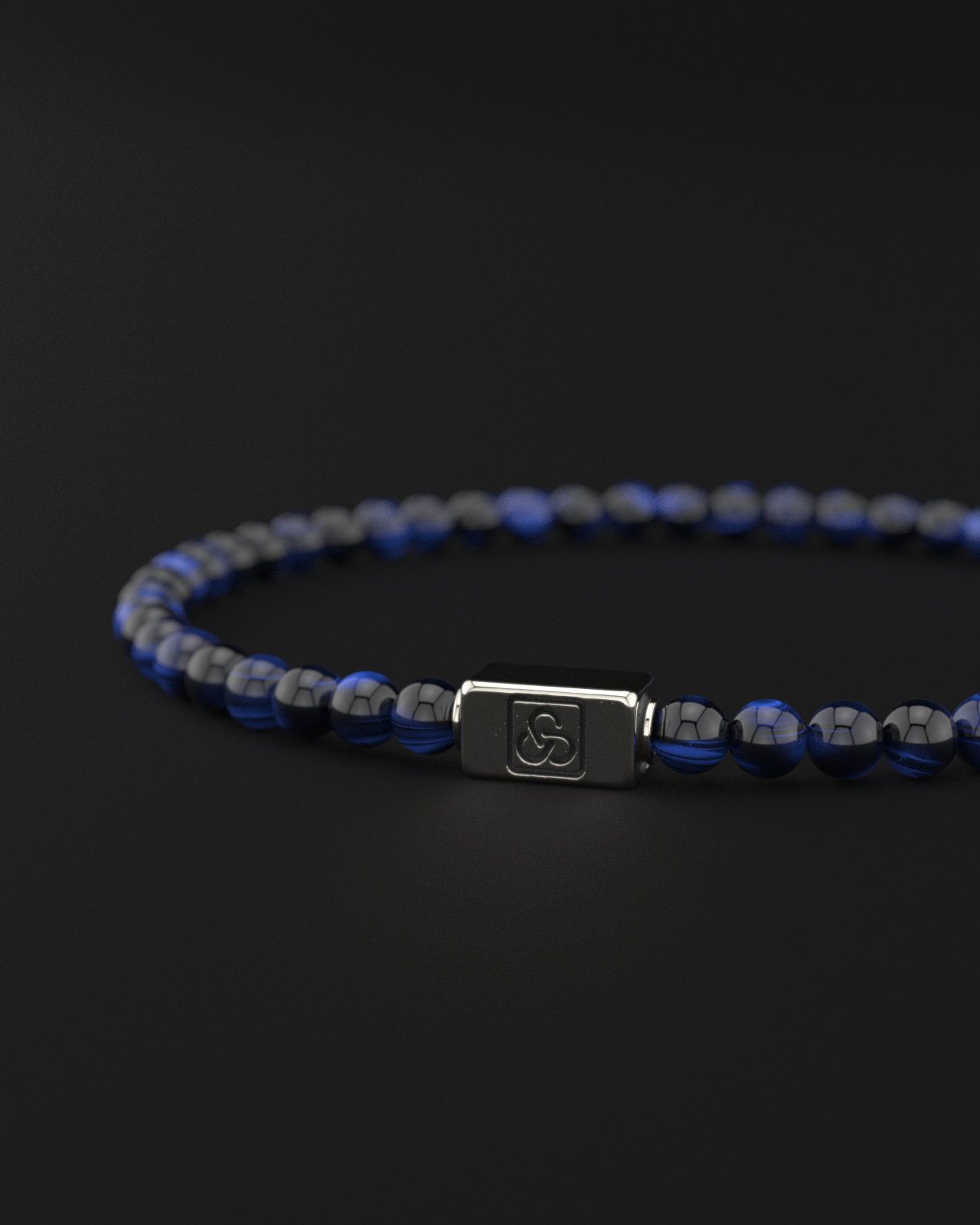 Bracciale Occhio di Tigre Blu 4mm | Essenziale