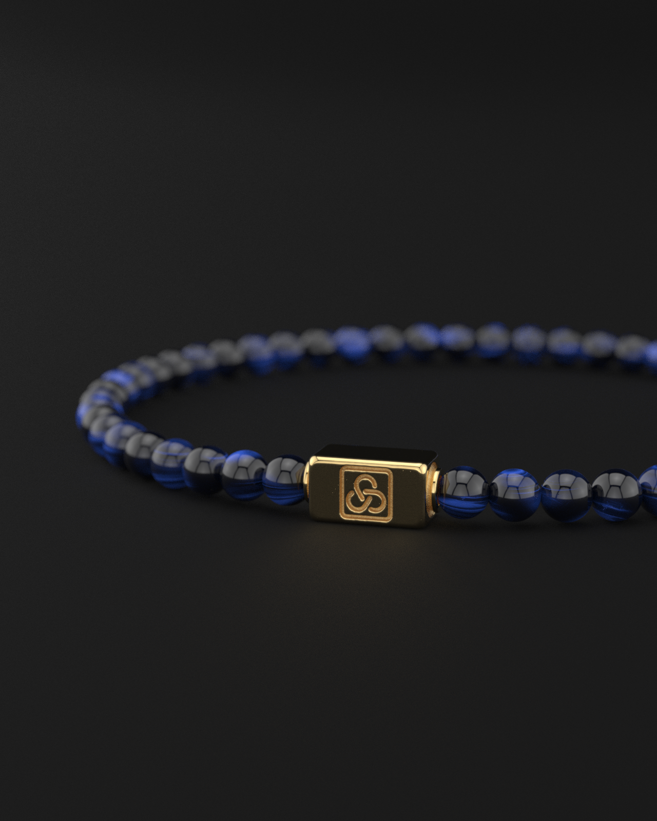 Bracciale Occhio di Tigre Blu 4mm | Essenziale