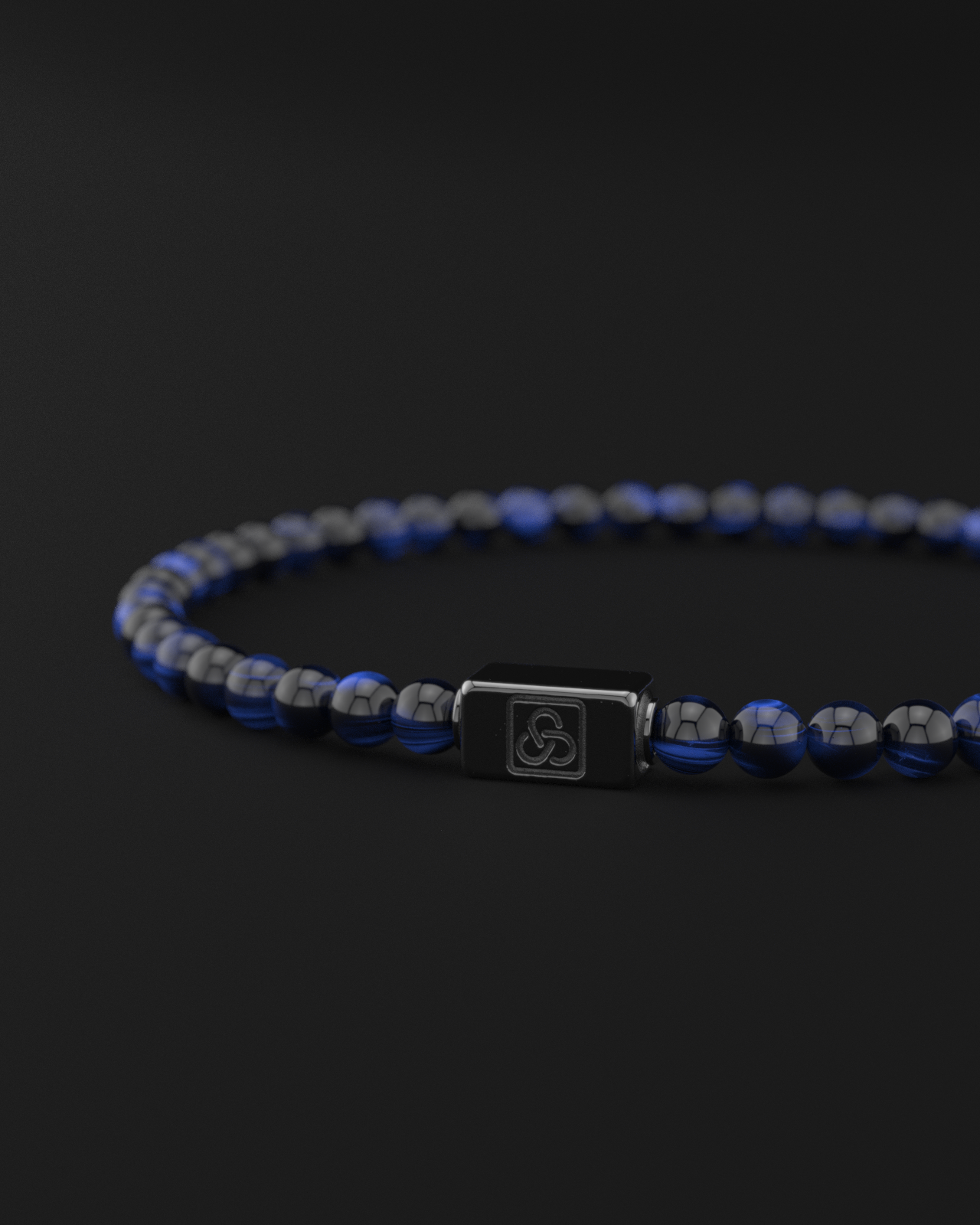 Bracciale Occhio di Tigre Blu 4mm | Essenziale