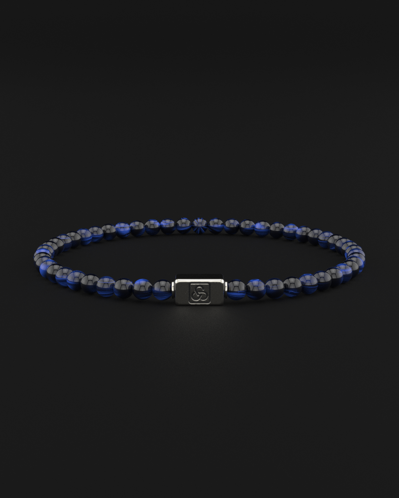 Bracciale Occhio di Tigre Blu 4mm | Essenziale