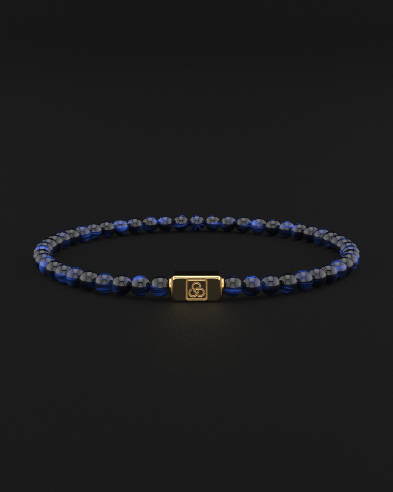 Bracciale Occhio di Tigre Blu 4mm | Essenziale