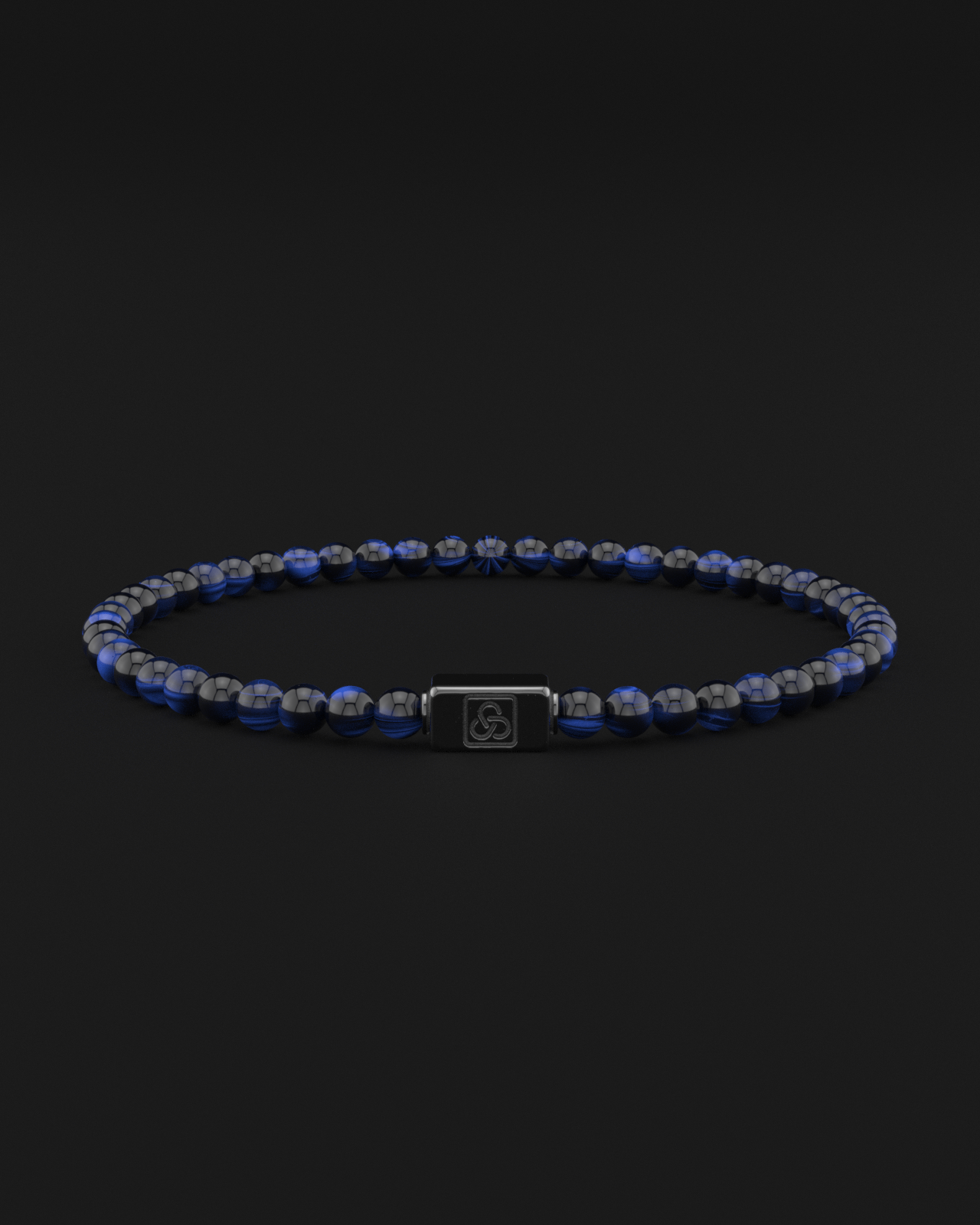 Bracciale Occhio di Tigre Blu 4mm | Essenziale