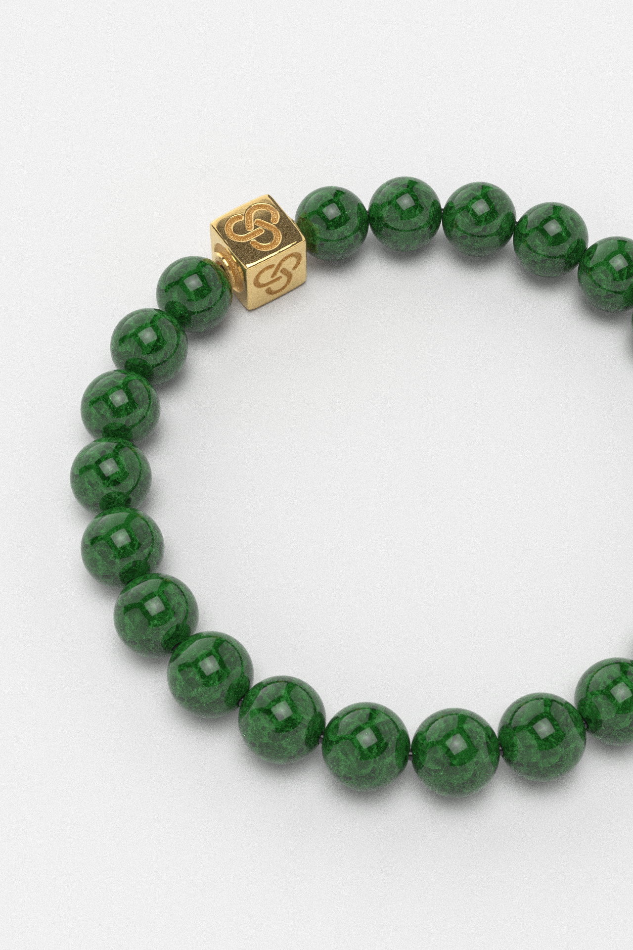 Emerald Jade Bracelet 8mm | Essential