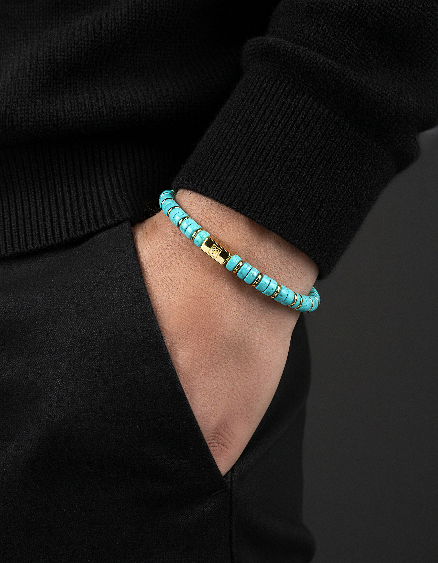 Turquoise Bracelet 6mm | Spacer #2