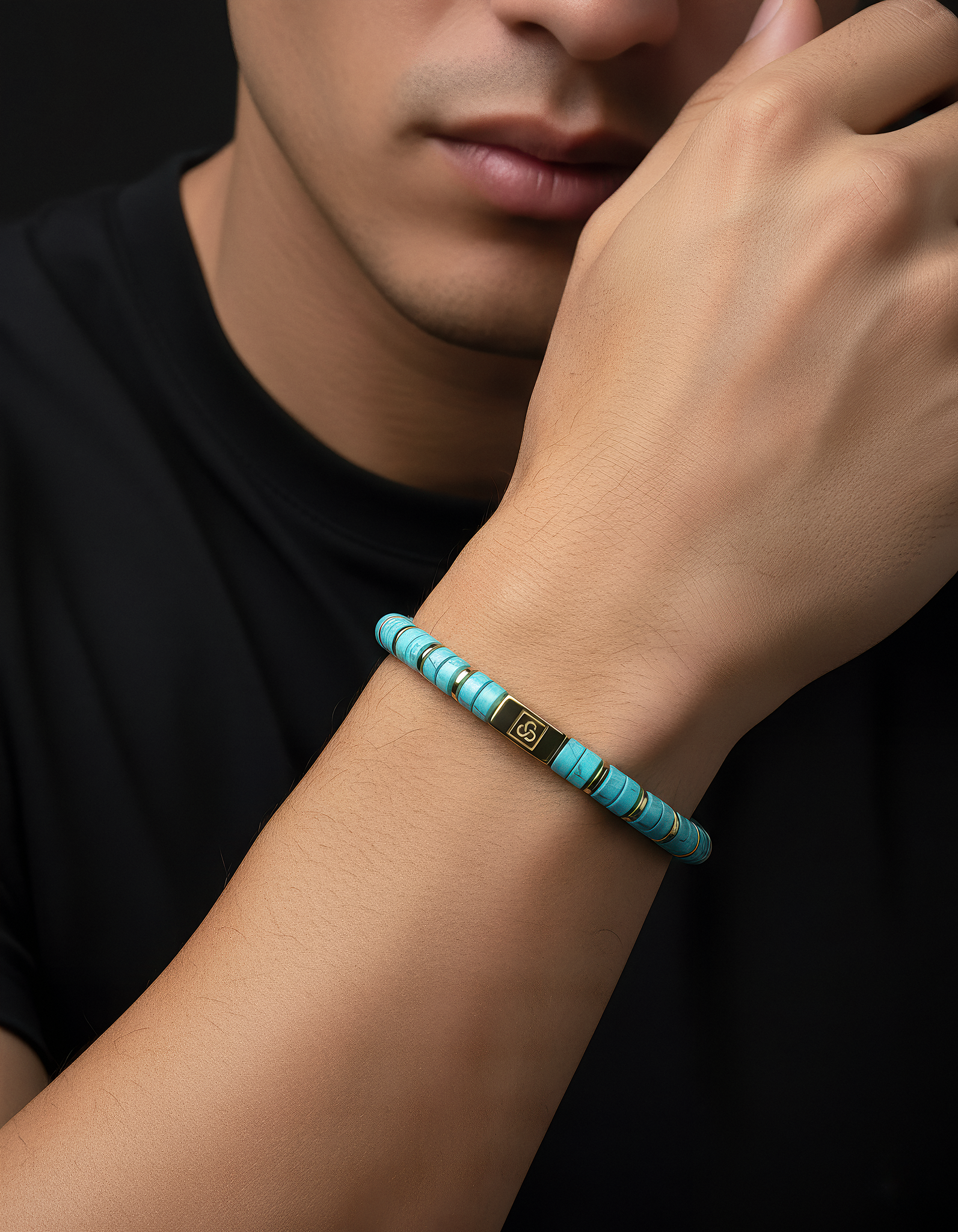 Turquoise Bracelet 6mm | Spacer #2