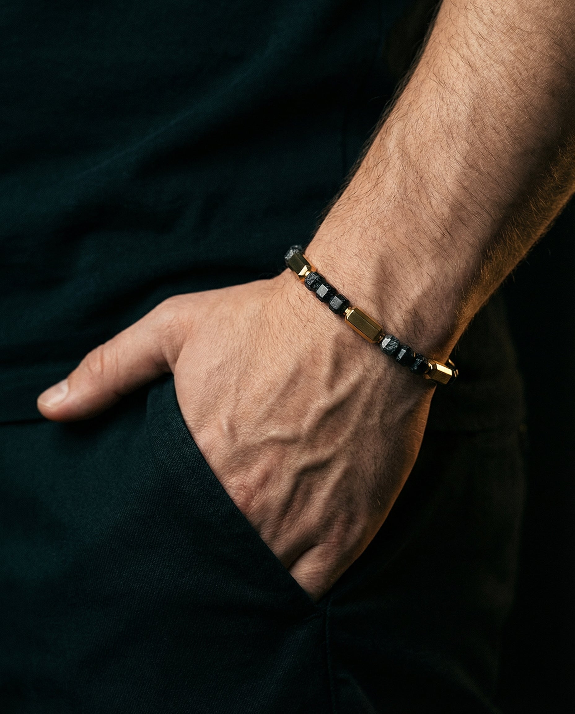 Silver Obsidian Bracelet #2 5mm | Kubic