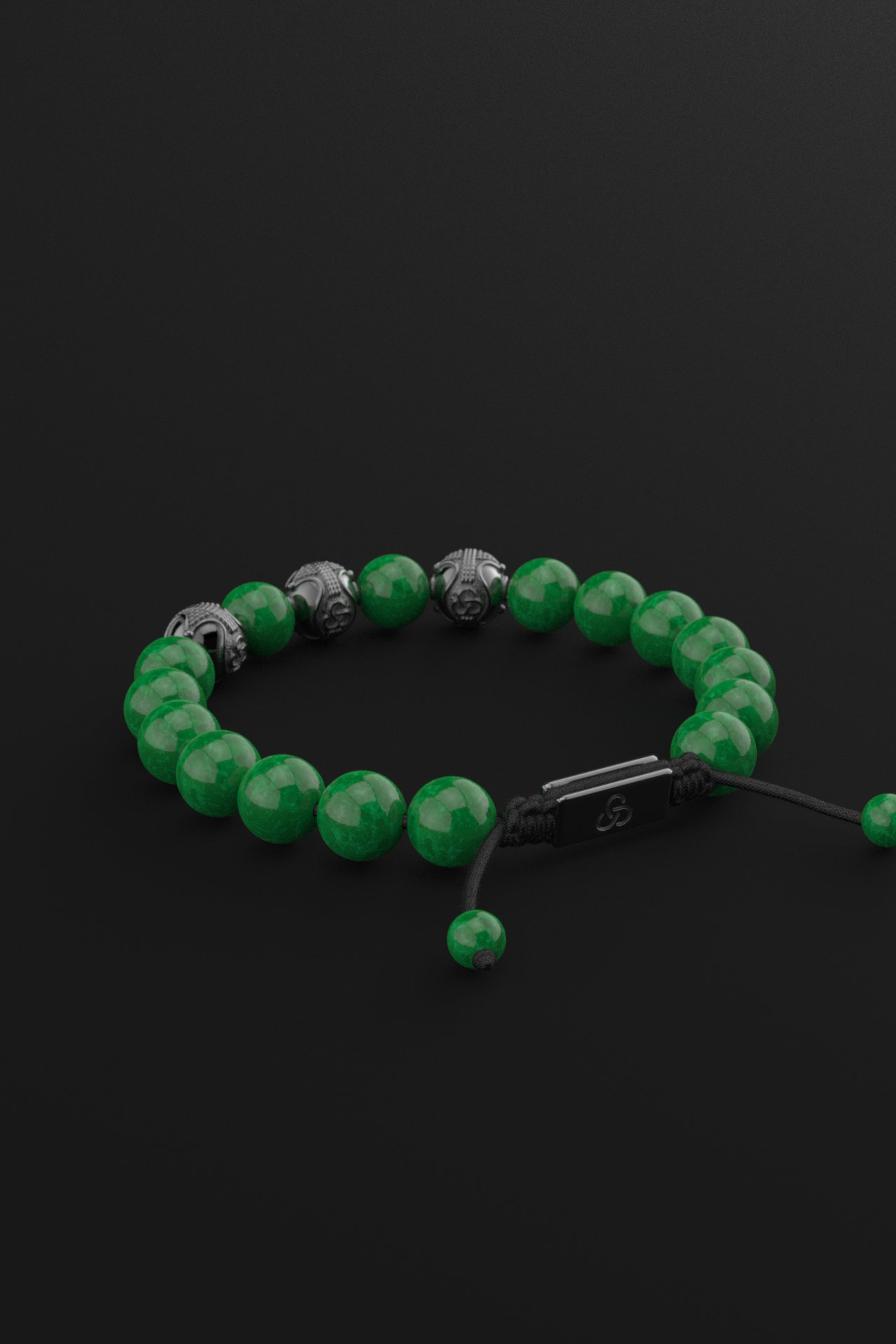 Emerald Jade Bracelet 10mm | Premium