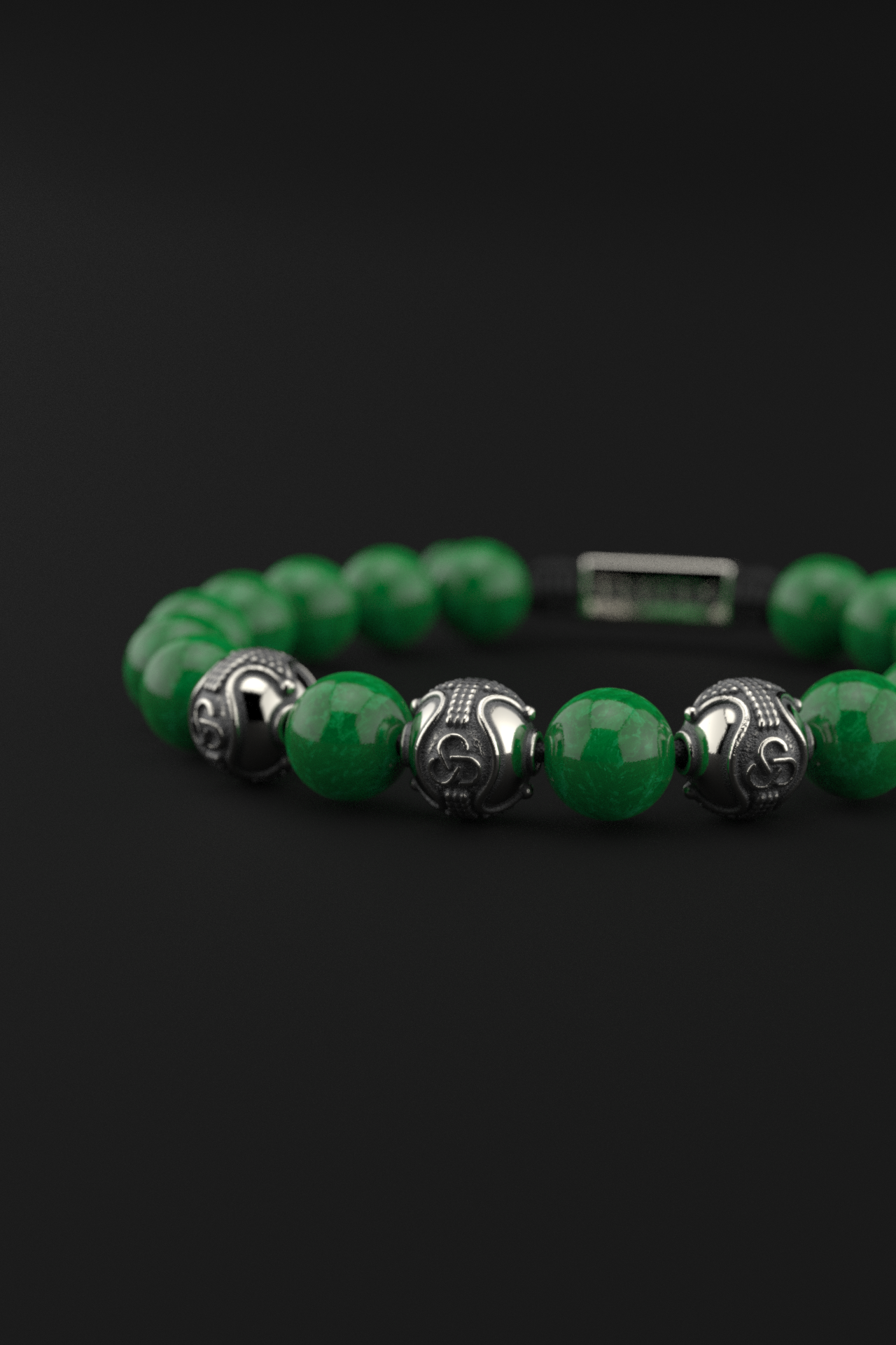 Emerald Jade Bracelet 10mm | Premium