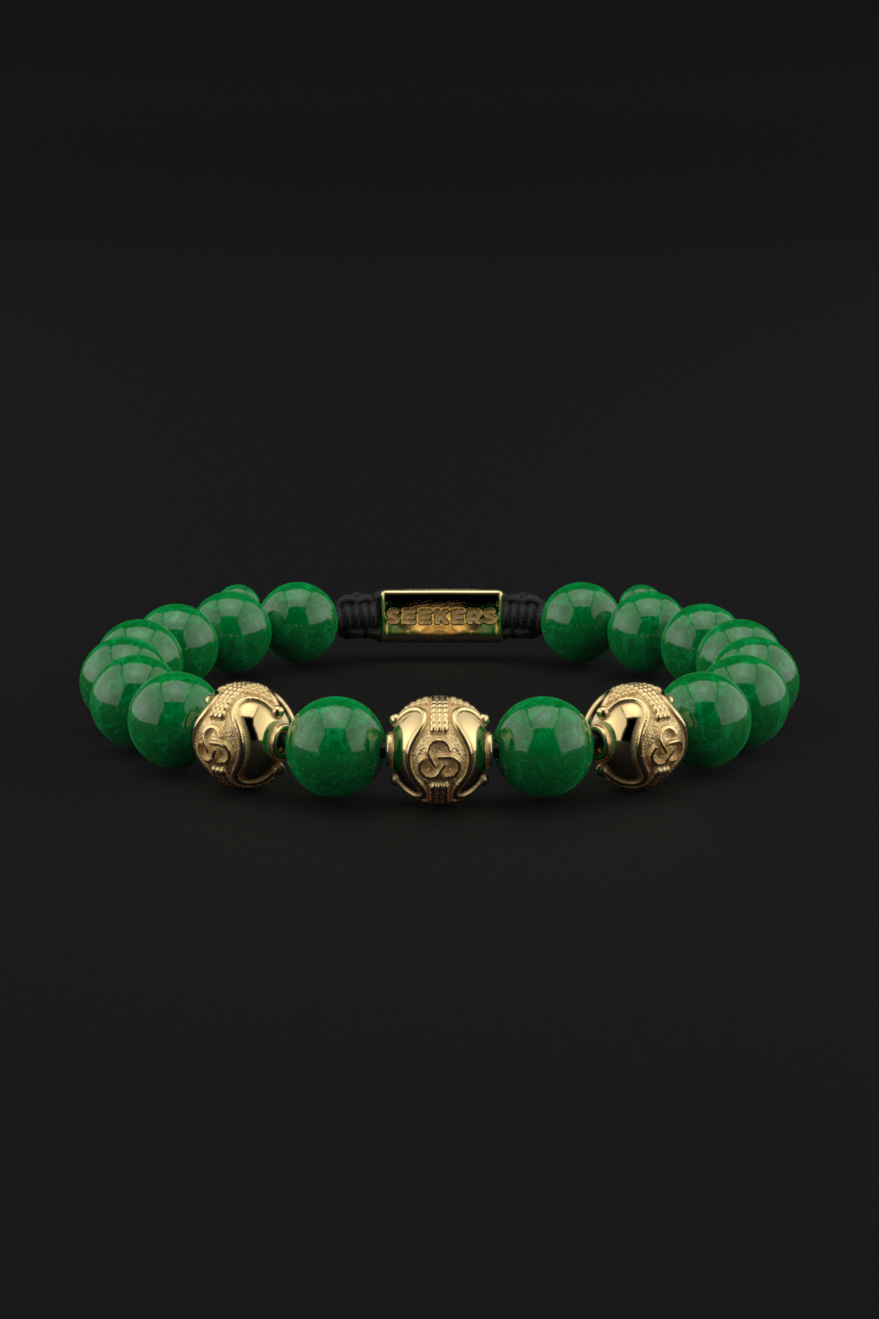 Emerald Jade Bracelet 10mm | Premium