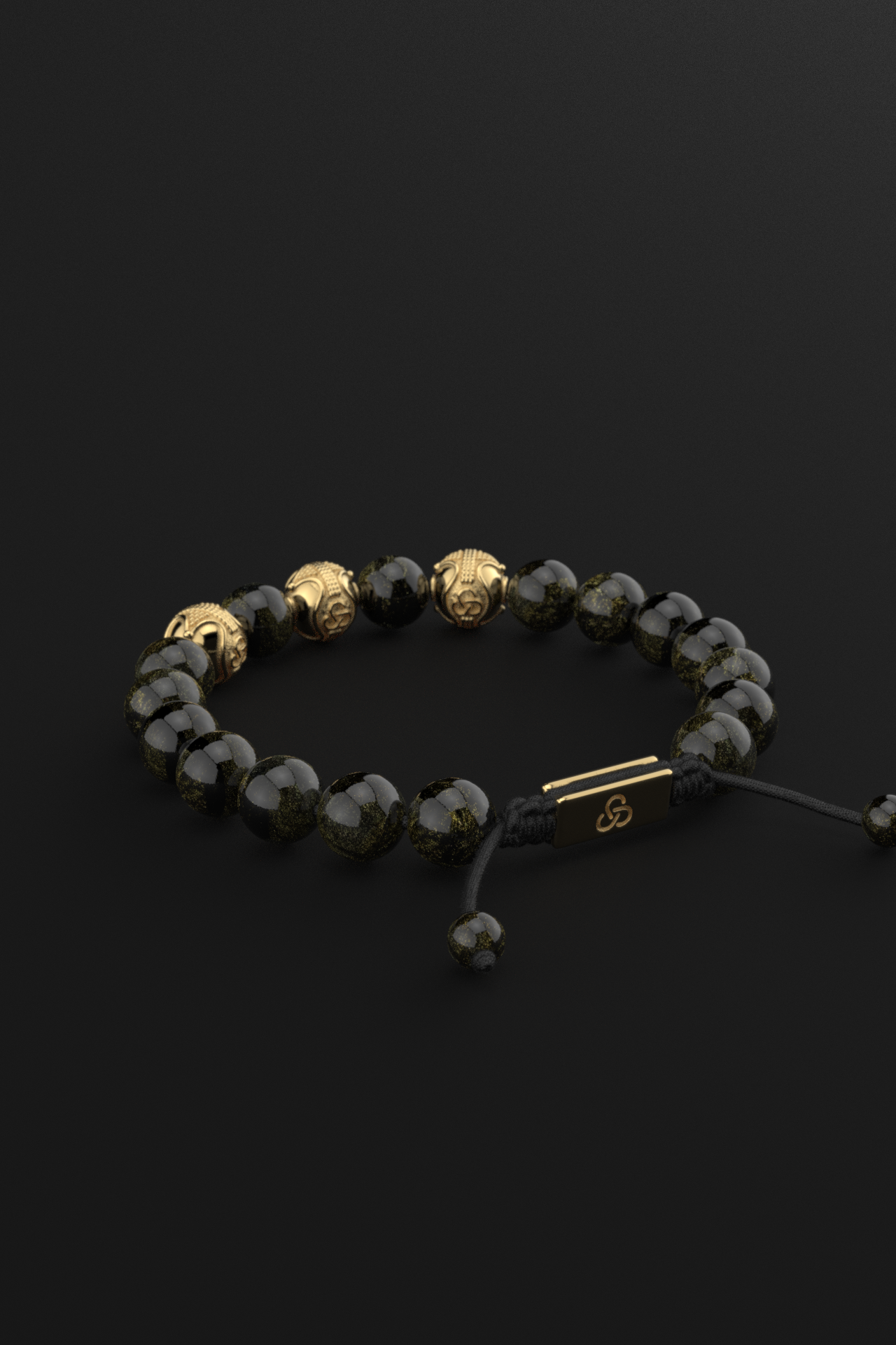 Obsidian Bracelet 10mm | Premium