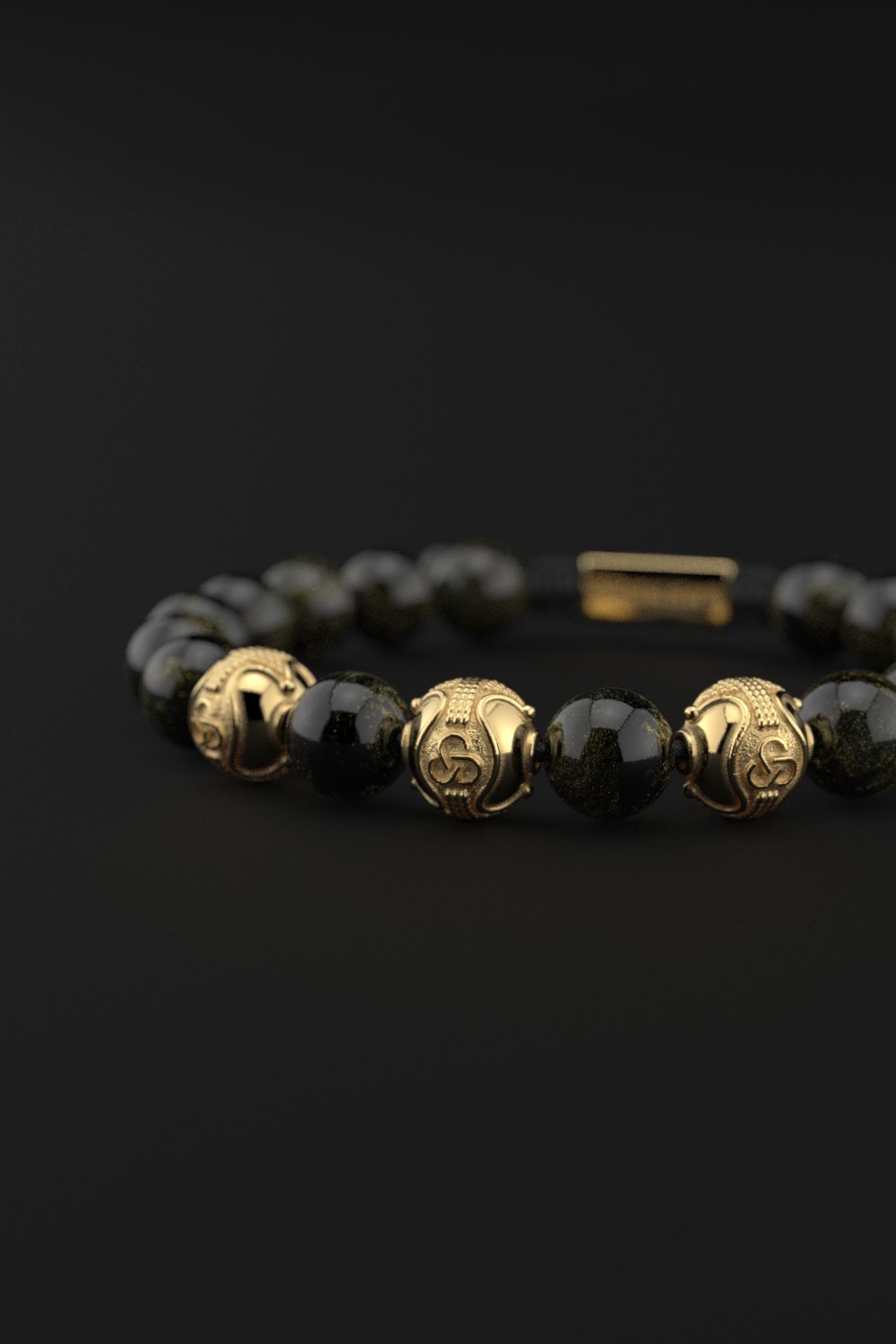 Obsidian Bracelet 10mm | Premium