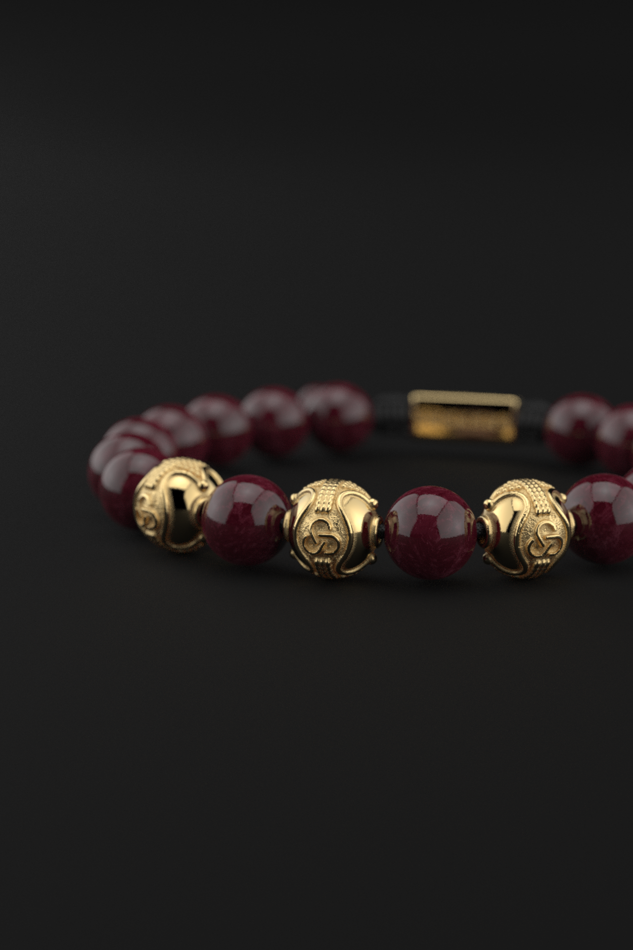 Red Garnet Bracelet 10mm | Premium