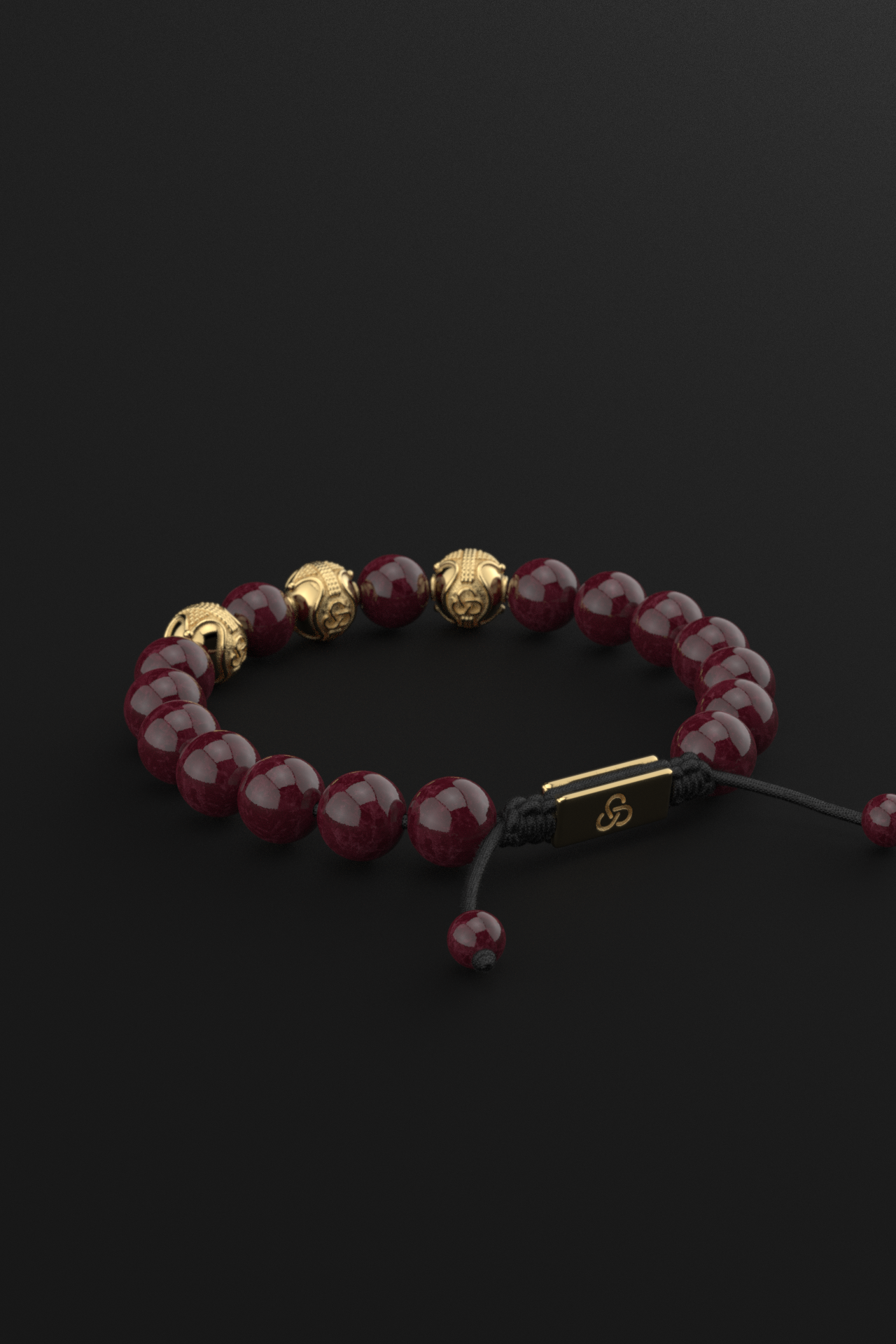 Red Garnet Bracelet 10mm | Premium