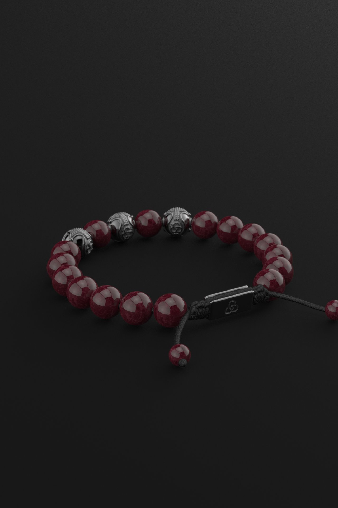 Red Garnet Bracelet 10mm | Premium