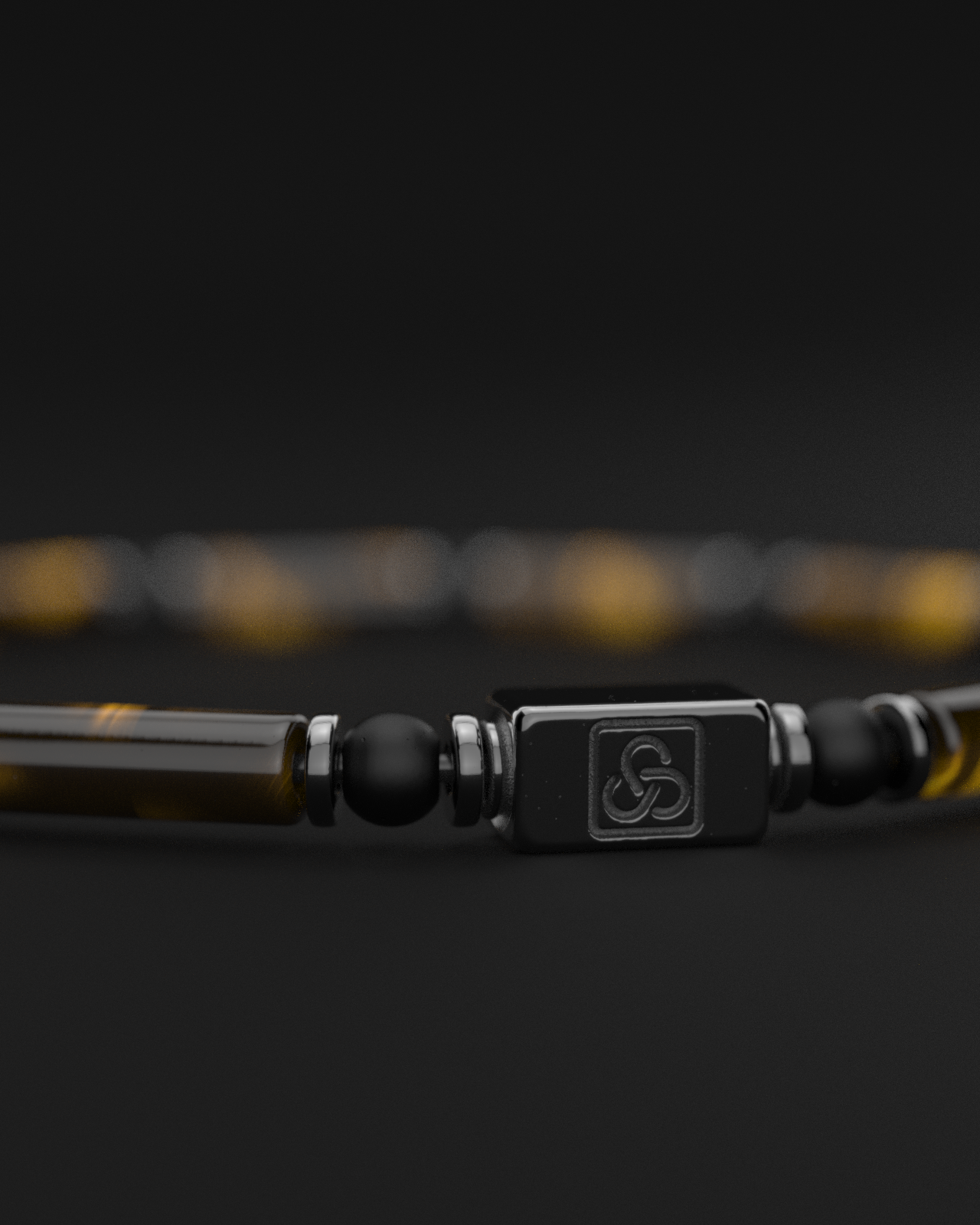 Tiger Eye + Onyx Matte Bracelet 4mm | PIPE