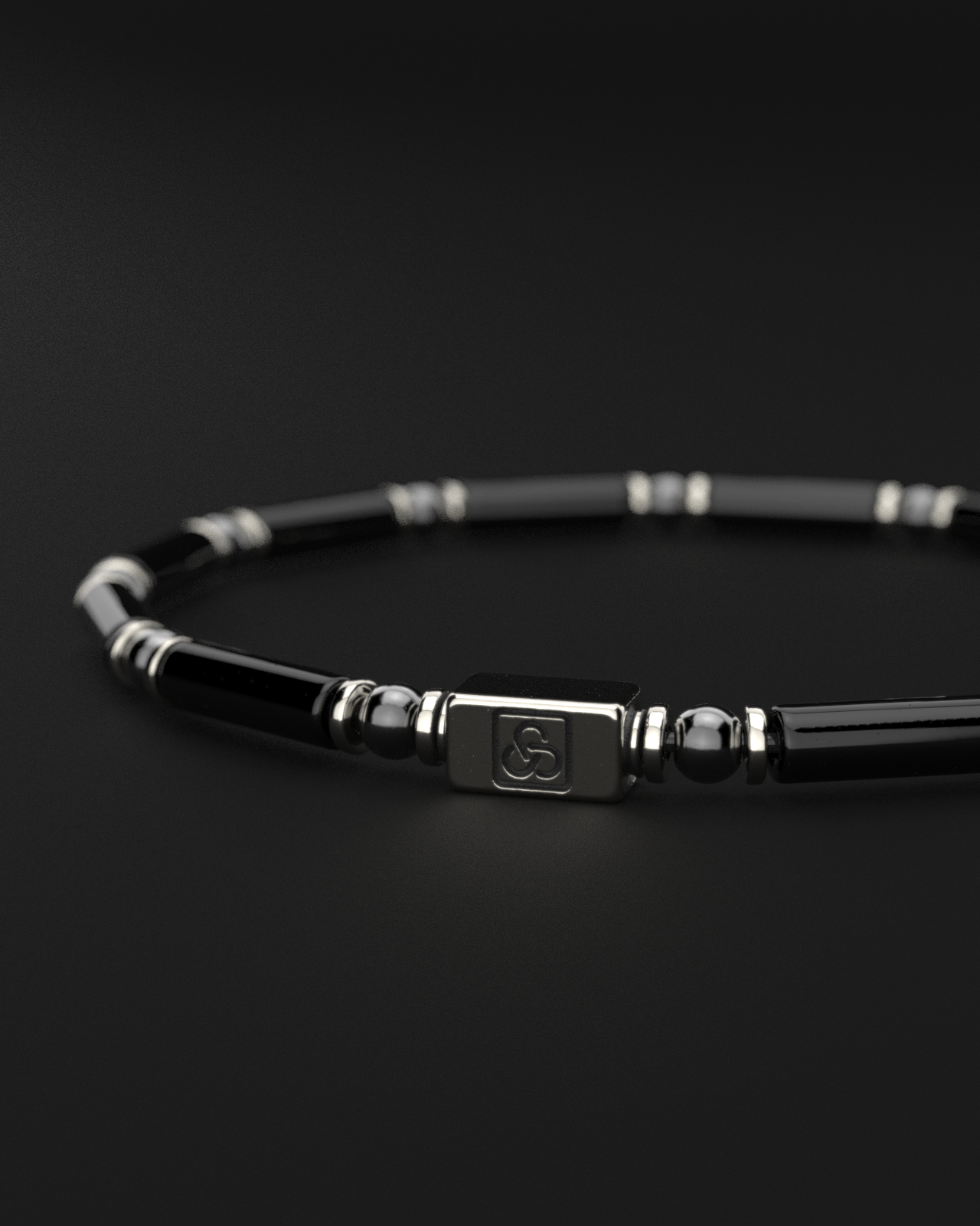 Onyx + Hematite Bracelet 4mm | PIPE