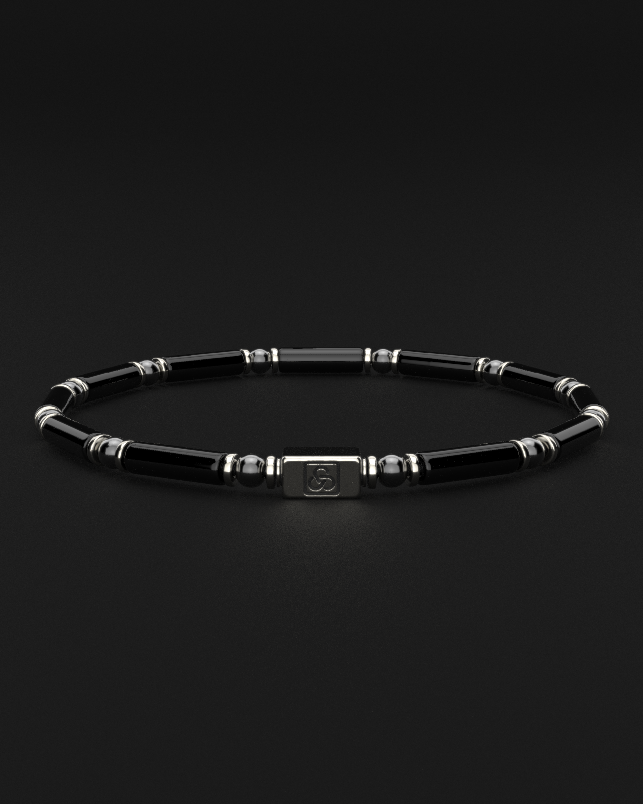 Onyx + Hematite Bracelet 4mm | PIPE