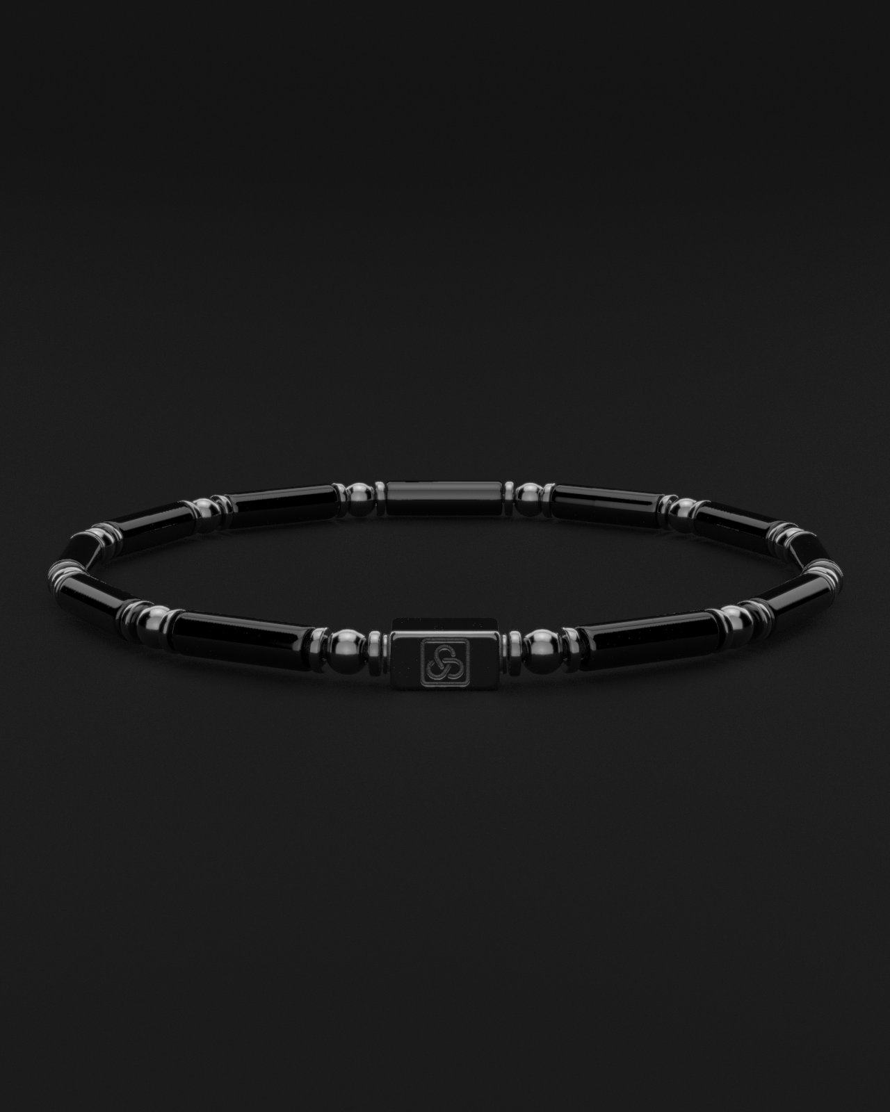 Onyx + Hematite Bracelet 4mm | PIPE