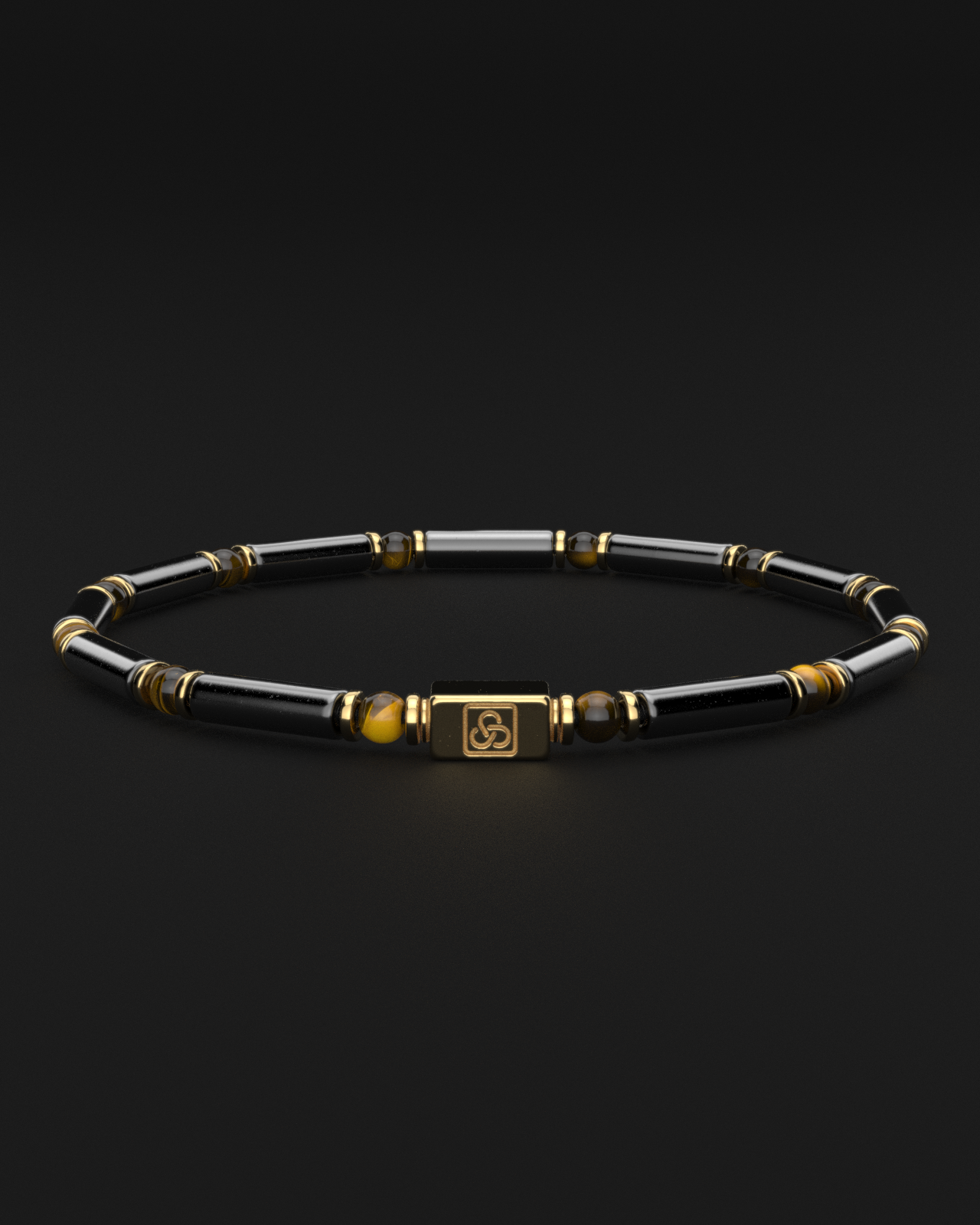 Hematite + Tiger Eye Bracelet 4mm | PIPE