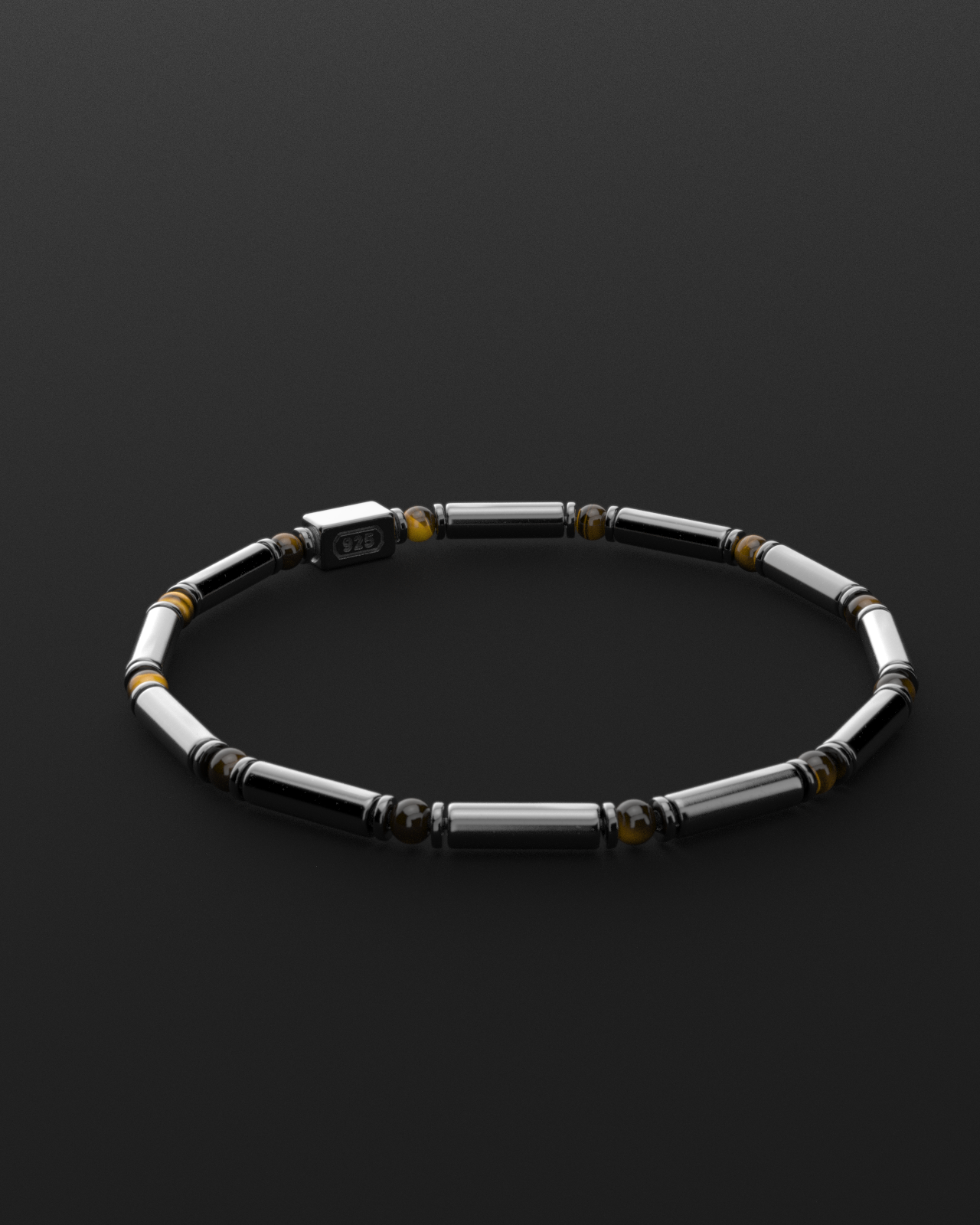 Hematite + Tiger Eye Bracelet 4mm | PIPE