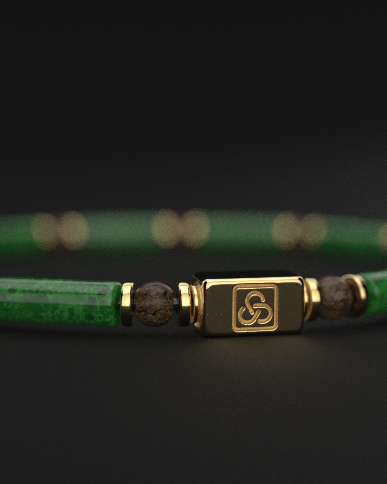 Emerald + Bronzite Bracelet 4mm | PIPE