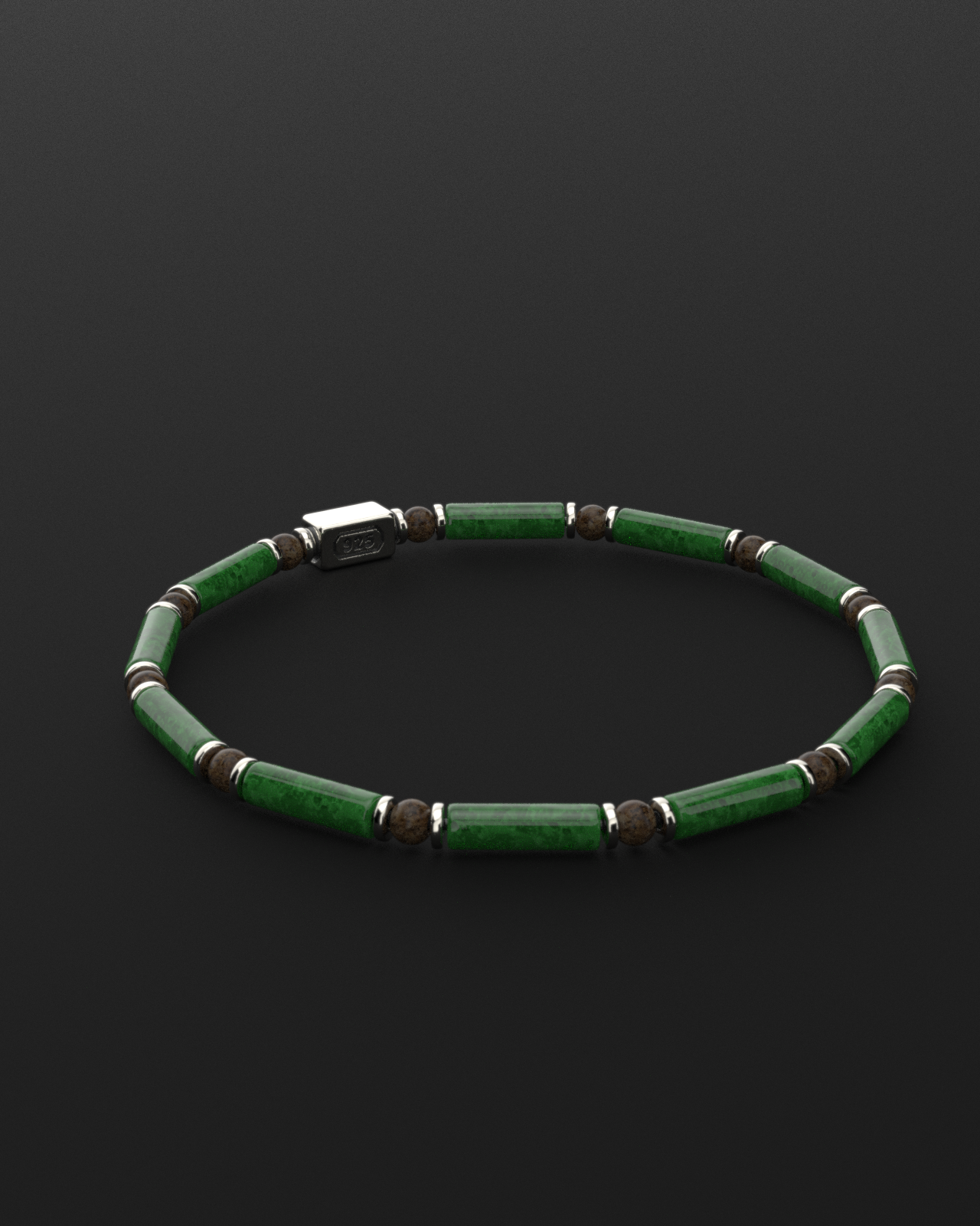 Emerald + Bronzite Bracelet 4mm | PIPE