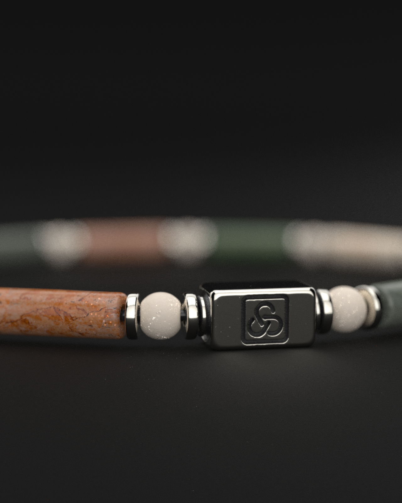 Ocean Agate + Rice Bracelet 4mm | PIPE