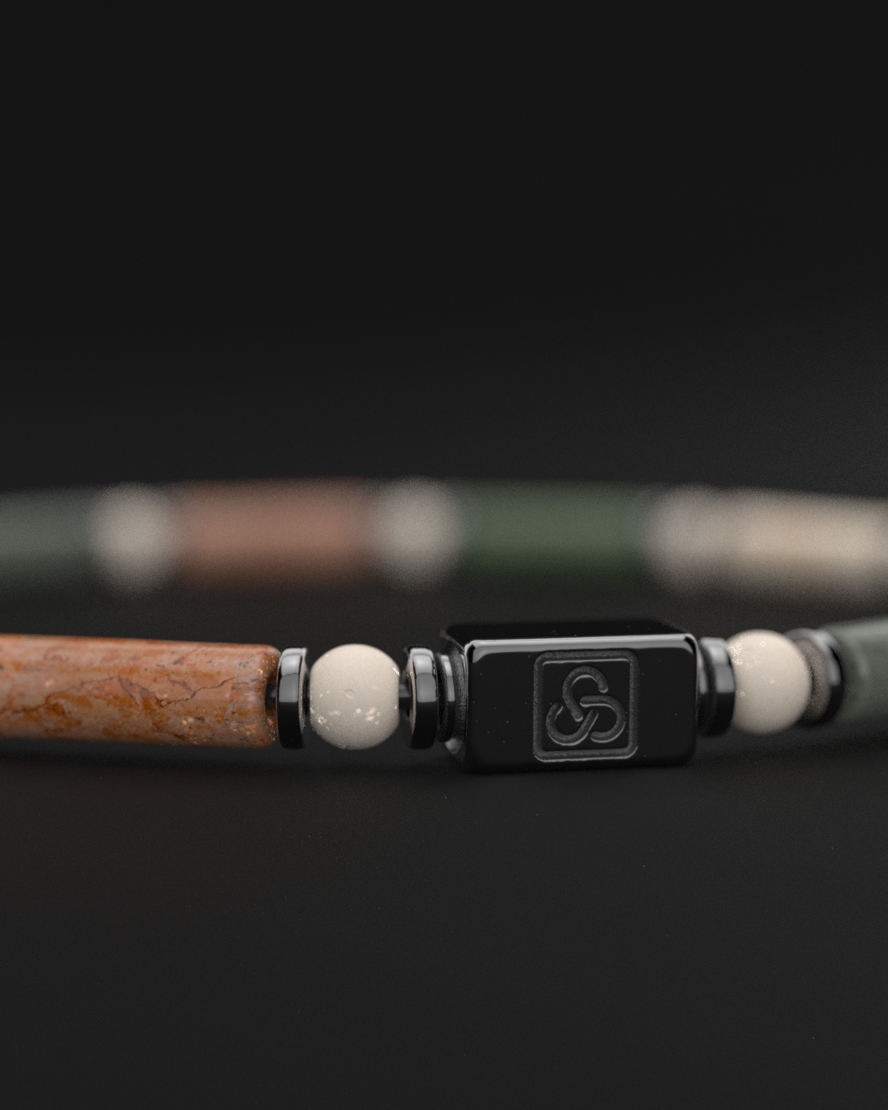 Ocean Agate + Rice Bracelet 4mm | PIPE