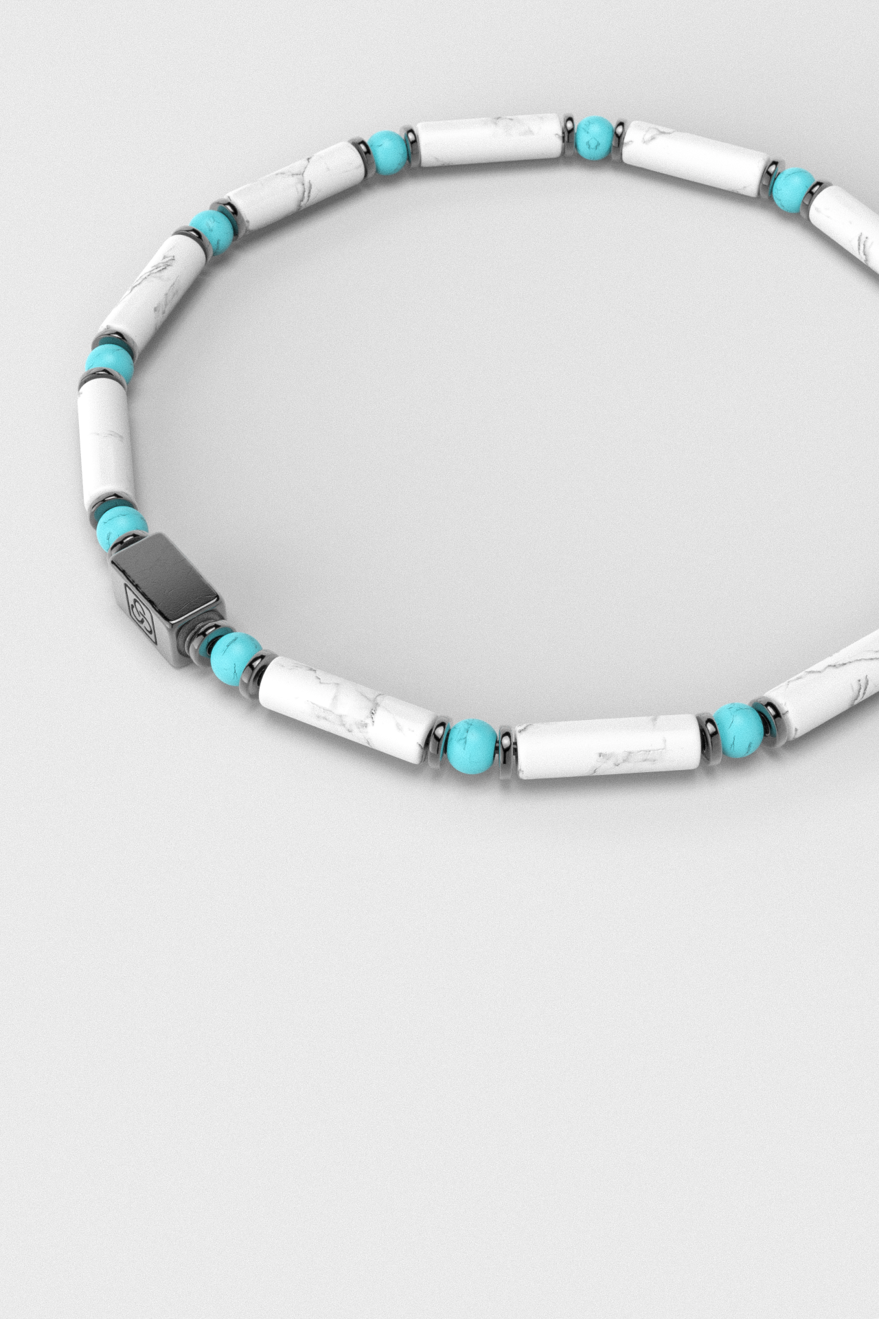 Howlite + Turquoise Bracelet 4mm | PIPE